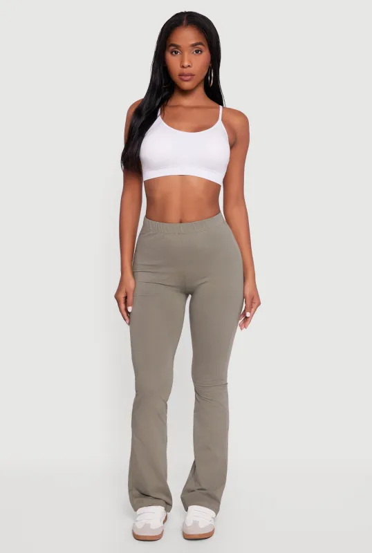 High Waisted Slim Bootcut Yoga Pants sold by Rainbow