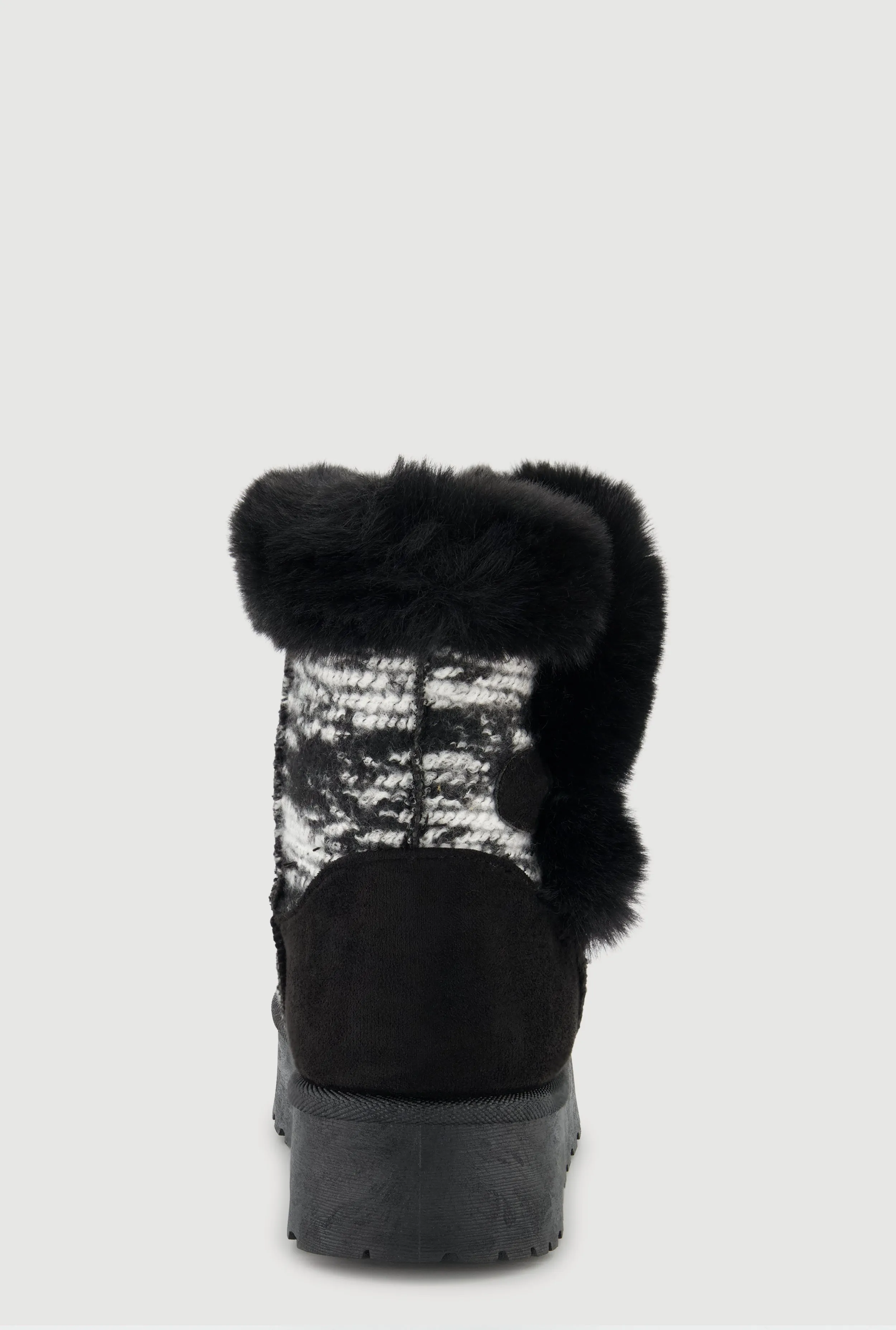 Faux Fur Lined Button Loop Platform Booties sold by Rainbow product image thumbnail 3