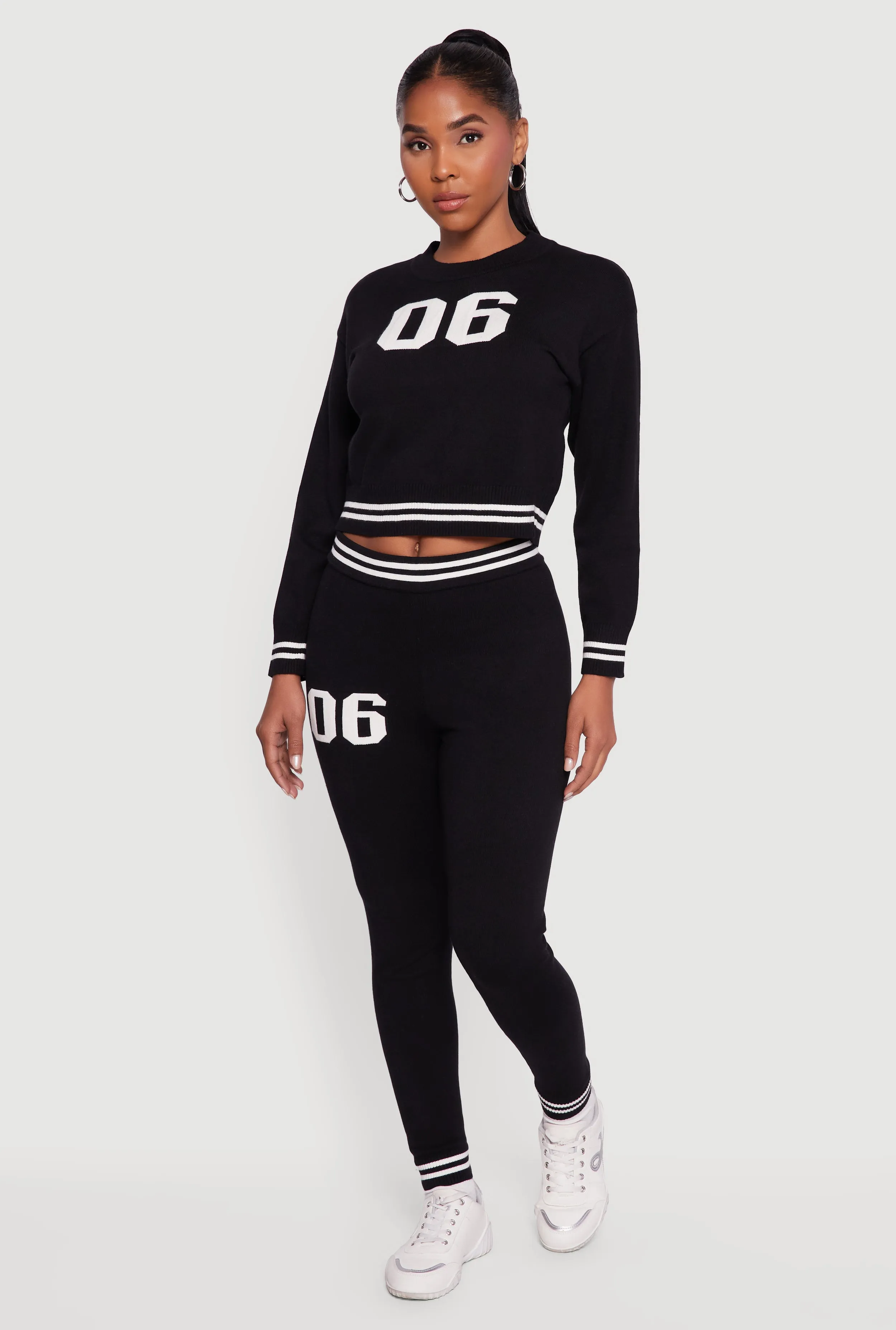 06 Graphic Varsity Stripe Skinny Leg Sweatpants sold by Rainbow product image thumbnail 2