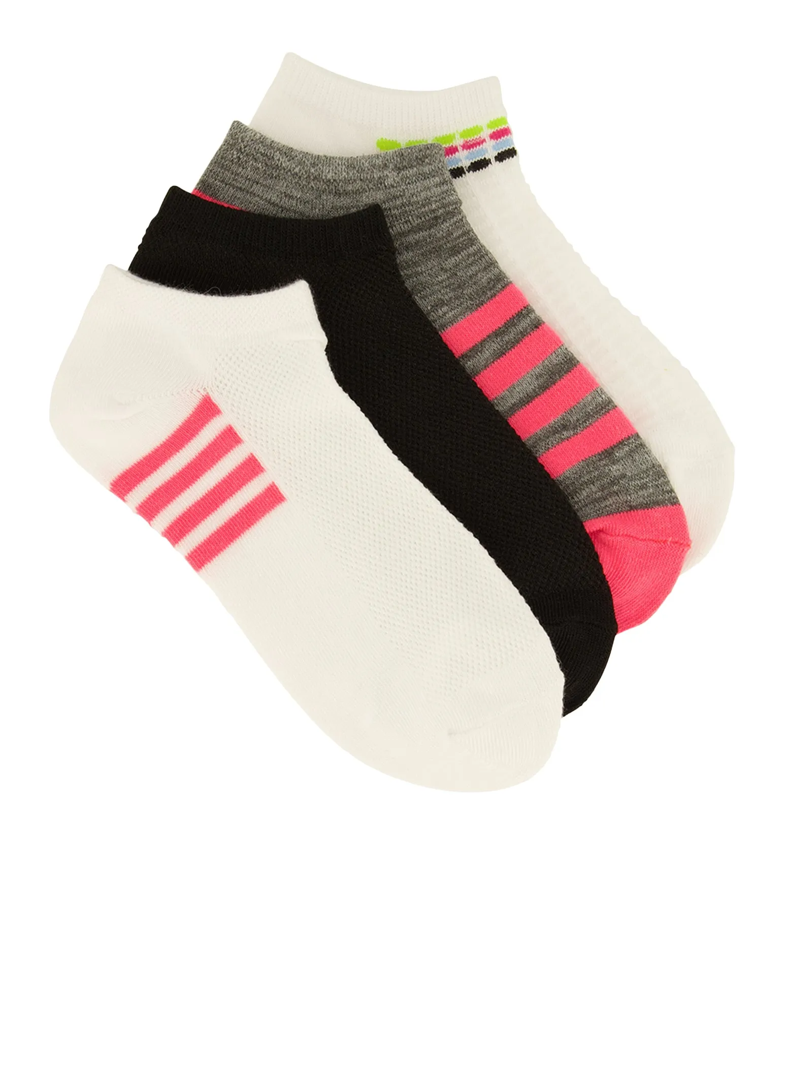 Neon Stripe Assorted Socks 4 Pack sold by Rainbow