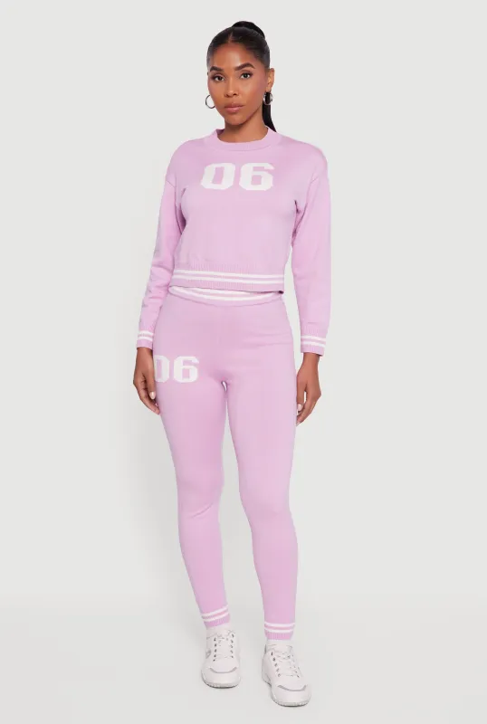 06 Graphic Varsity Stripe Skinny Leg Sweatpants sold by Rainbow