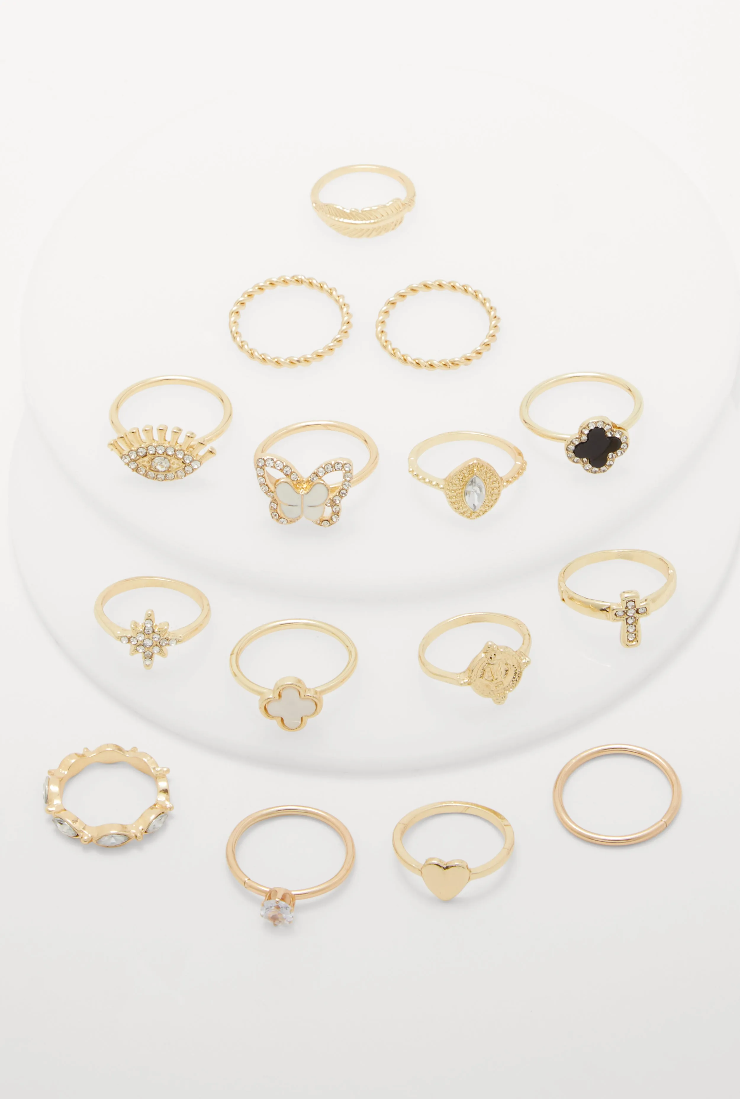 Assorted Cubic Zirconia Rings Set of 15 sold by Rainbow