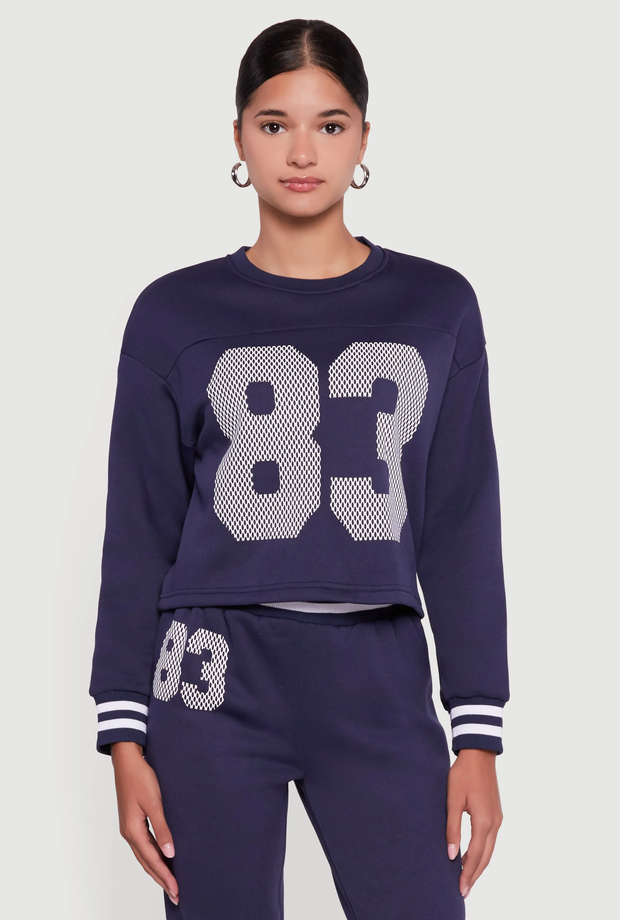 83 Graphic Long Sleeve Pullover Sweatshirt sold by Rainbow product image thumbnail 3
