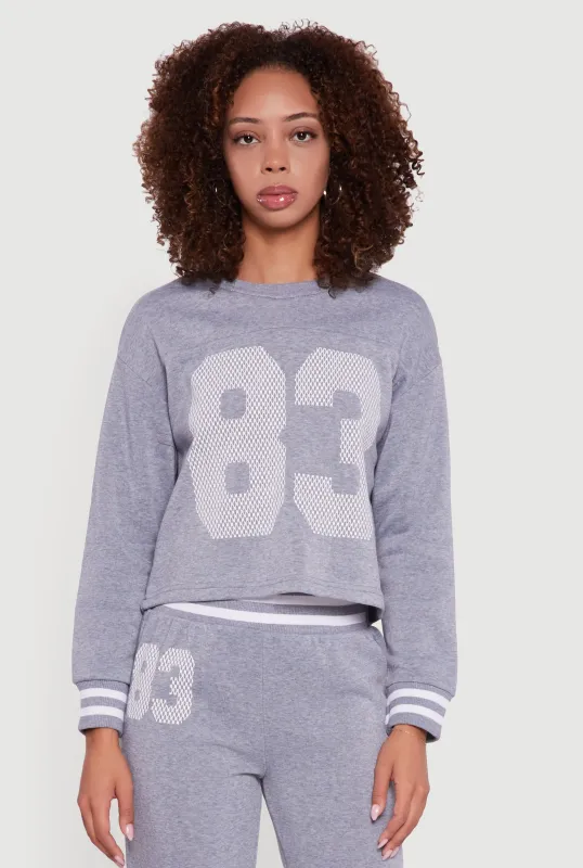 83 Graphic Long Sleeve Pullover Sweatshirt sold by Rainbow