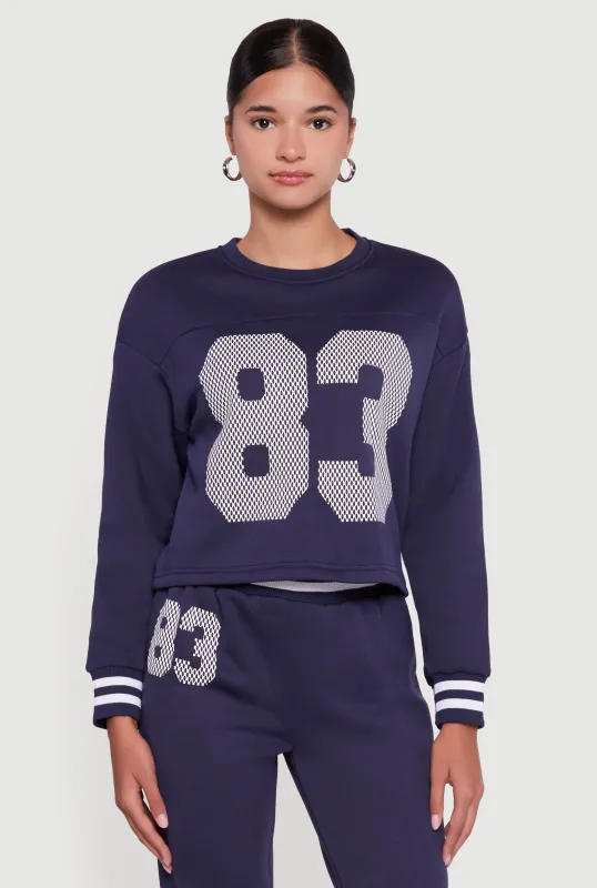 83 Graphic Long Sleeve Pullover Sweatshirt sold by Rainbow