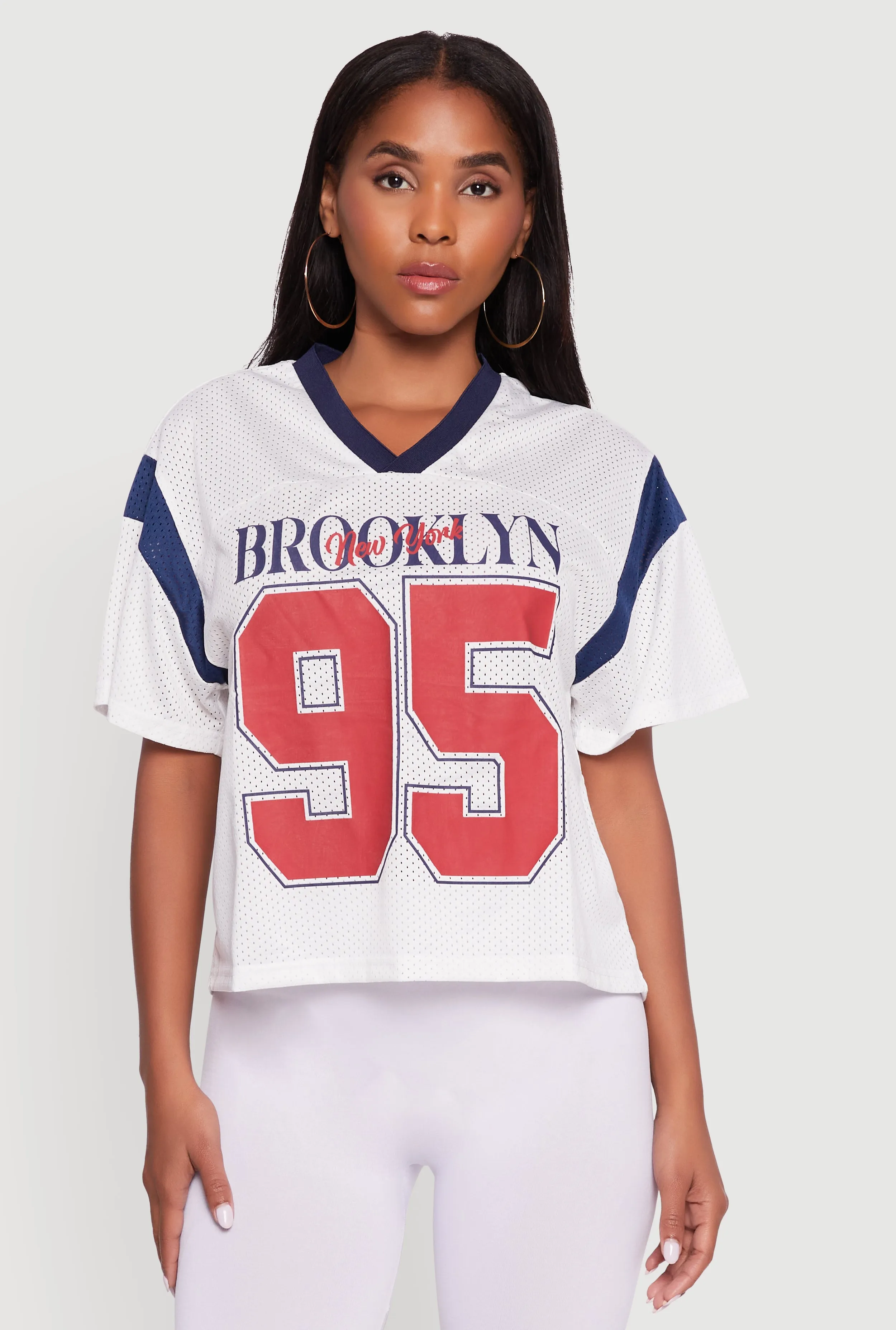 Contrast Trim Brooklyn New York 95 Graphic Jersey sold by Rainbow product image thumbnail 2