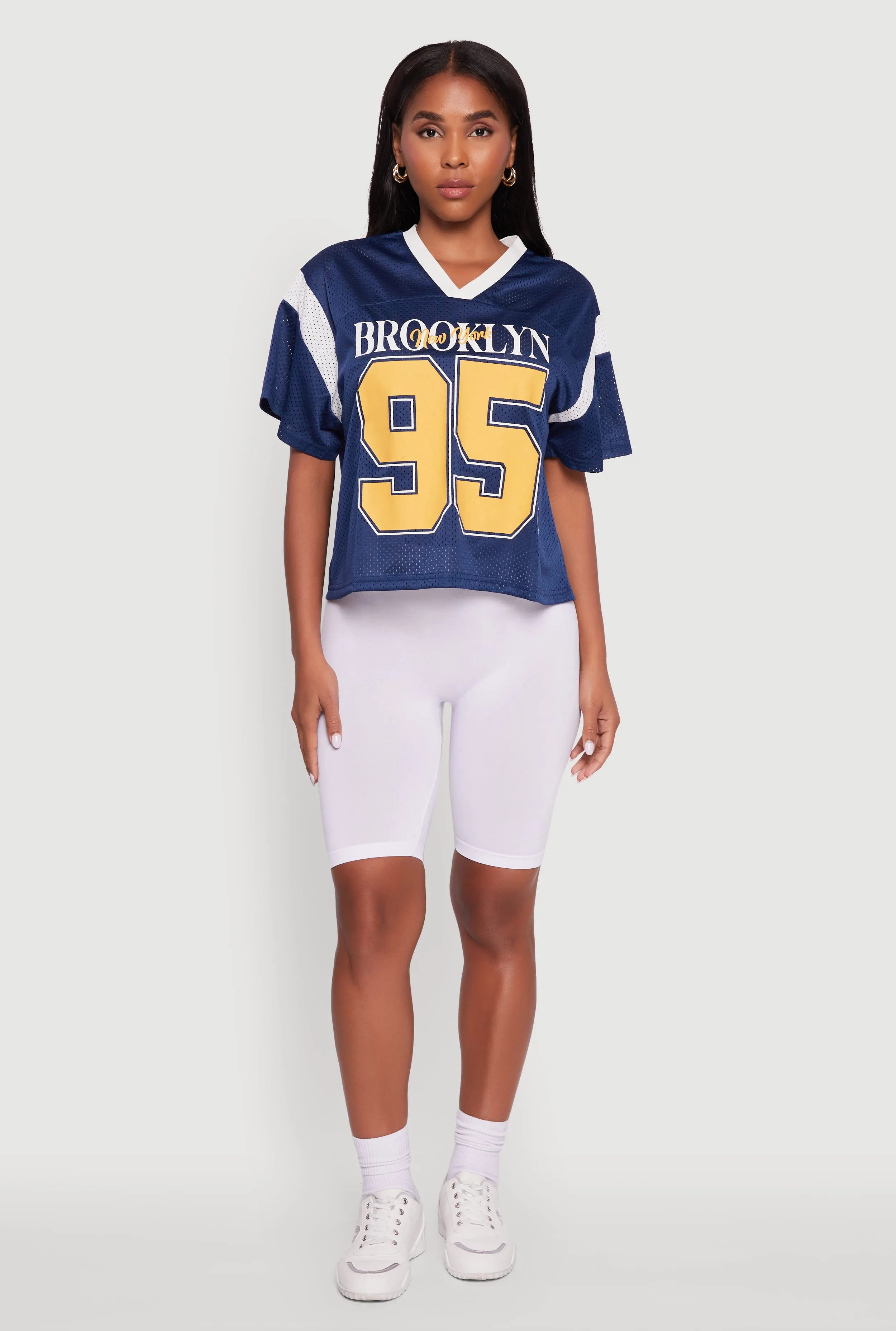 Contrast Trim Brooklyn New York 95 Graphic Jersey sold by Rainbow