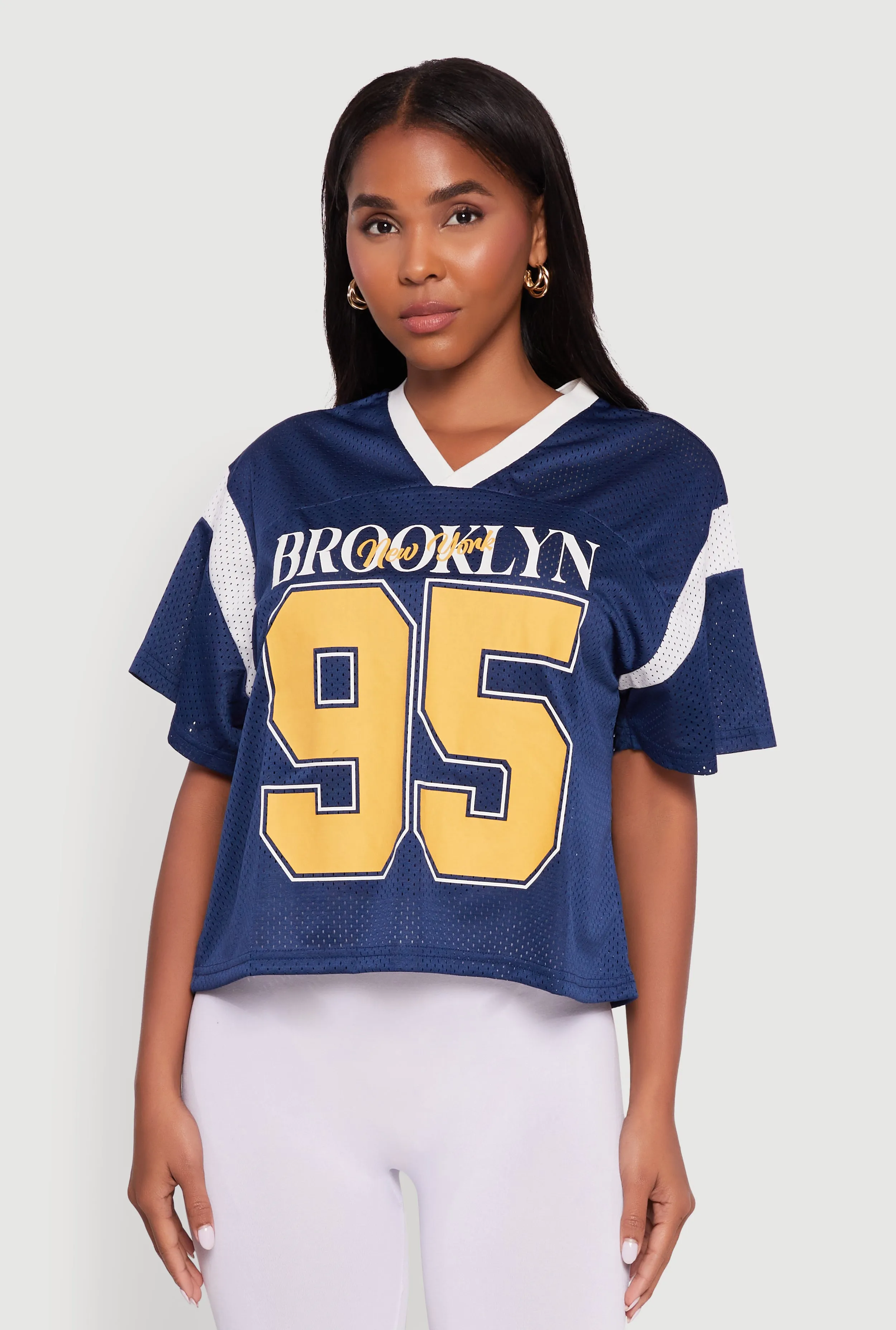 Contrast Trim Brooklyn New York 95 Graphic Jersey sold by Rainbow product image thumbnail 2