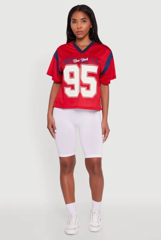 Contrast Trim Brooklyn New York 95 Graphic Jersey sold by Rainbow