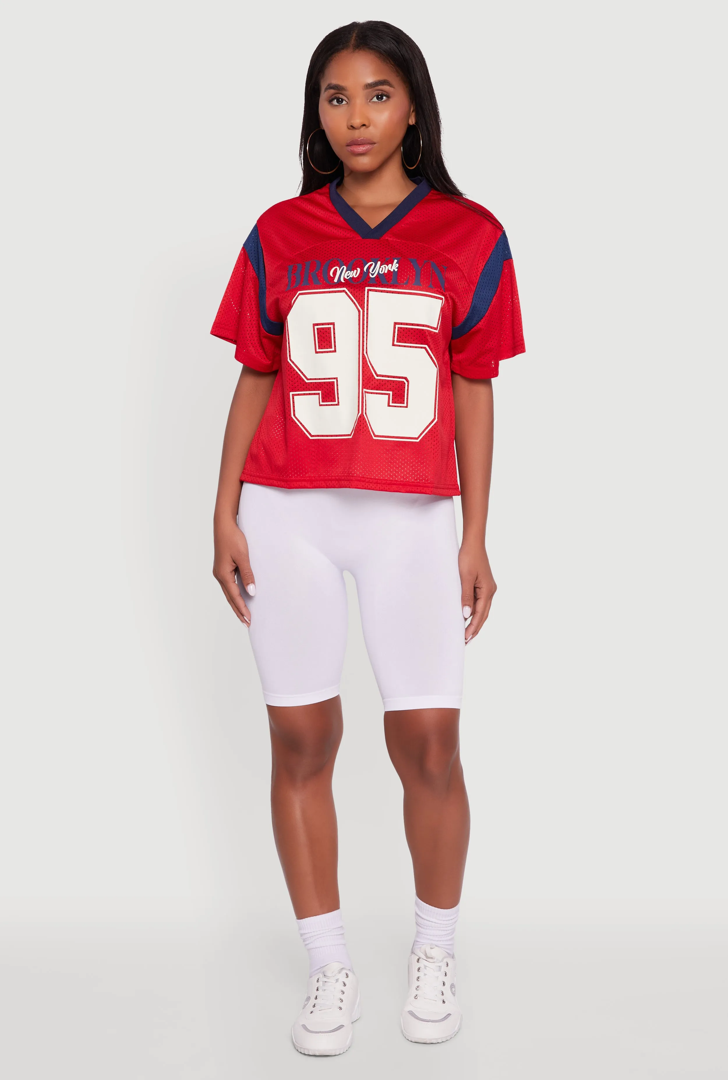 Contrast Trim Brooklyn New York 95 Graphic Jersey sold by Rainbow