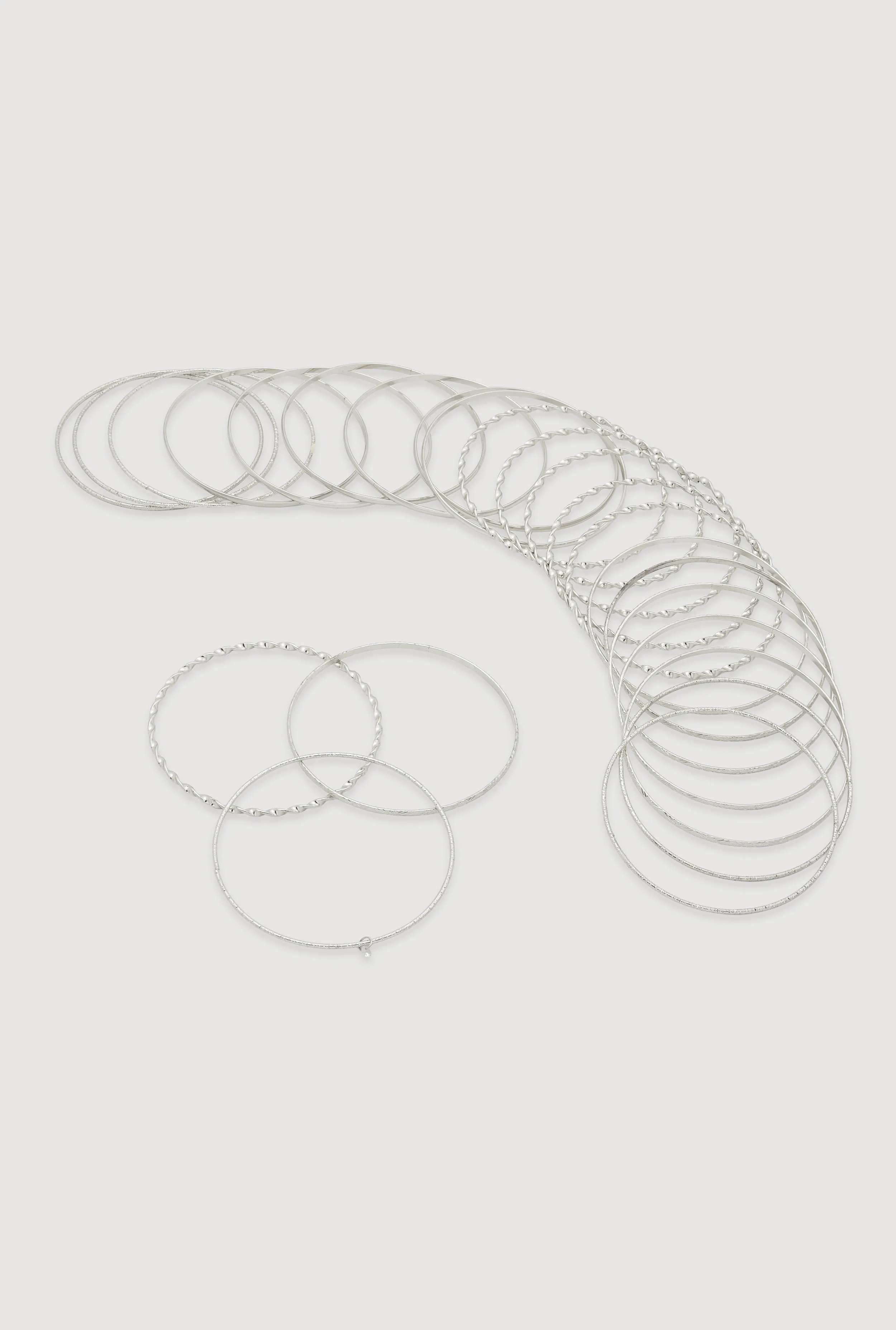 Plus Size Assorted Metallic Bangles Set of 24 sold by Rainbow product image thumbnail 3