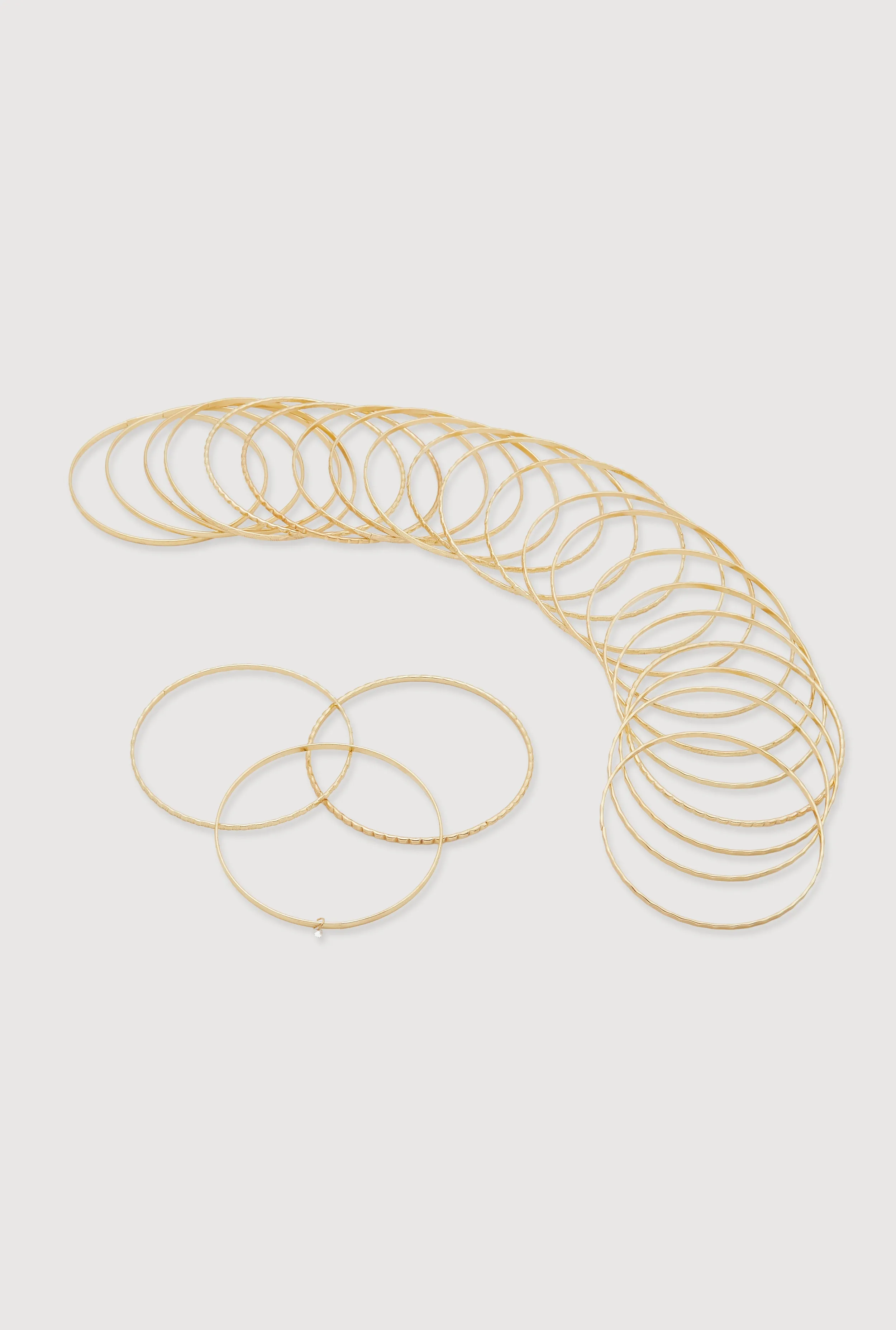 Plus Size Metallic Bangles Set of 24 sold by Rainbow product image thumbnail 3