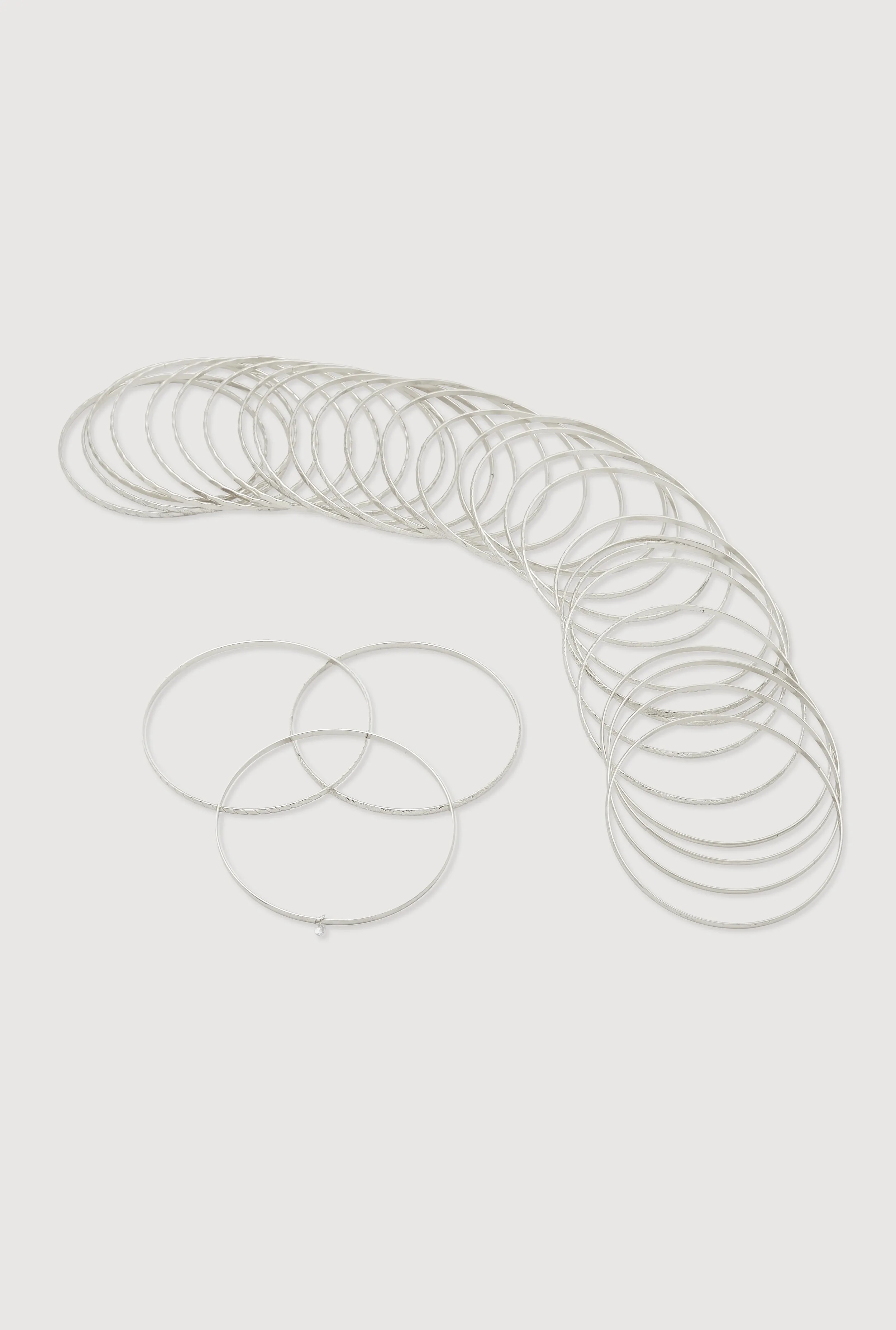 Plus Size Metallic Bangles Set of 30 sold by Rainbow product image thumbnail 3