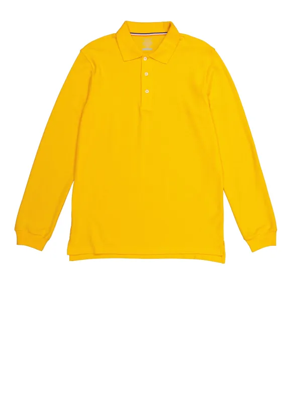 French Toast Boys 16-20 Pique Long Sleeve Polo sold by Rainbow