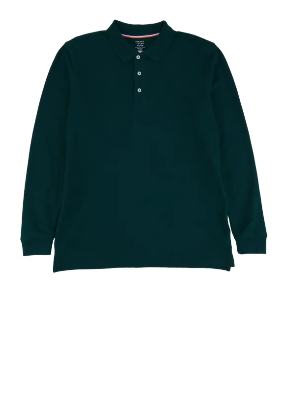 French Toast Boys 18-20 Long Sleeve Pique Polo made by French Toast