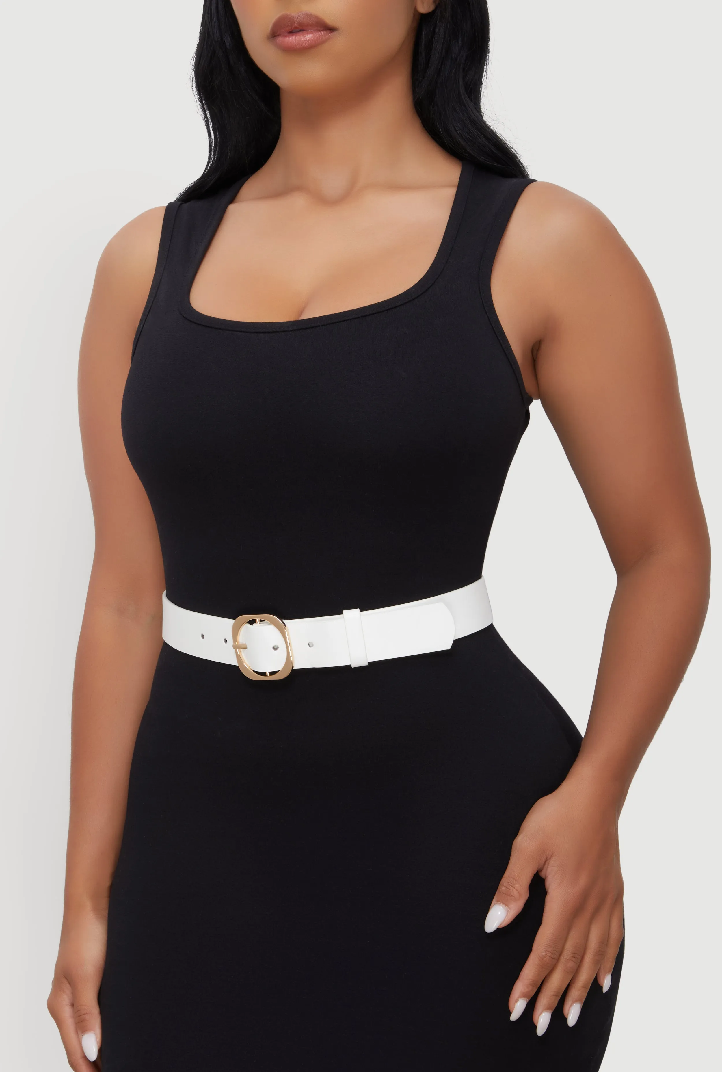 Assorted Metallic Buckle Faux Leather Belts 2 Pack sold by Rainbow product image thumbnail 2