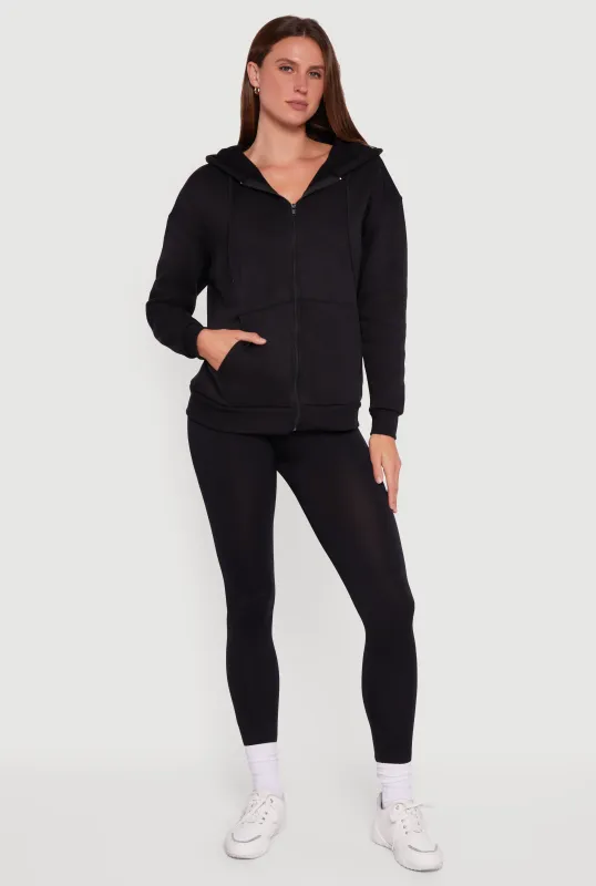 Fleece Lined Hooded Zip Front Sweatshirt sold by Rainbow