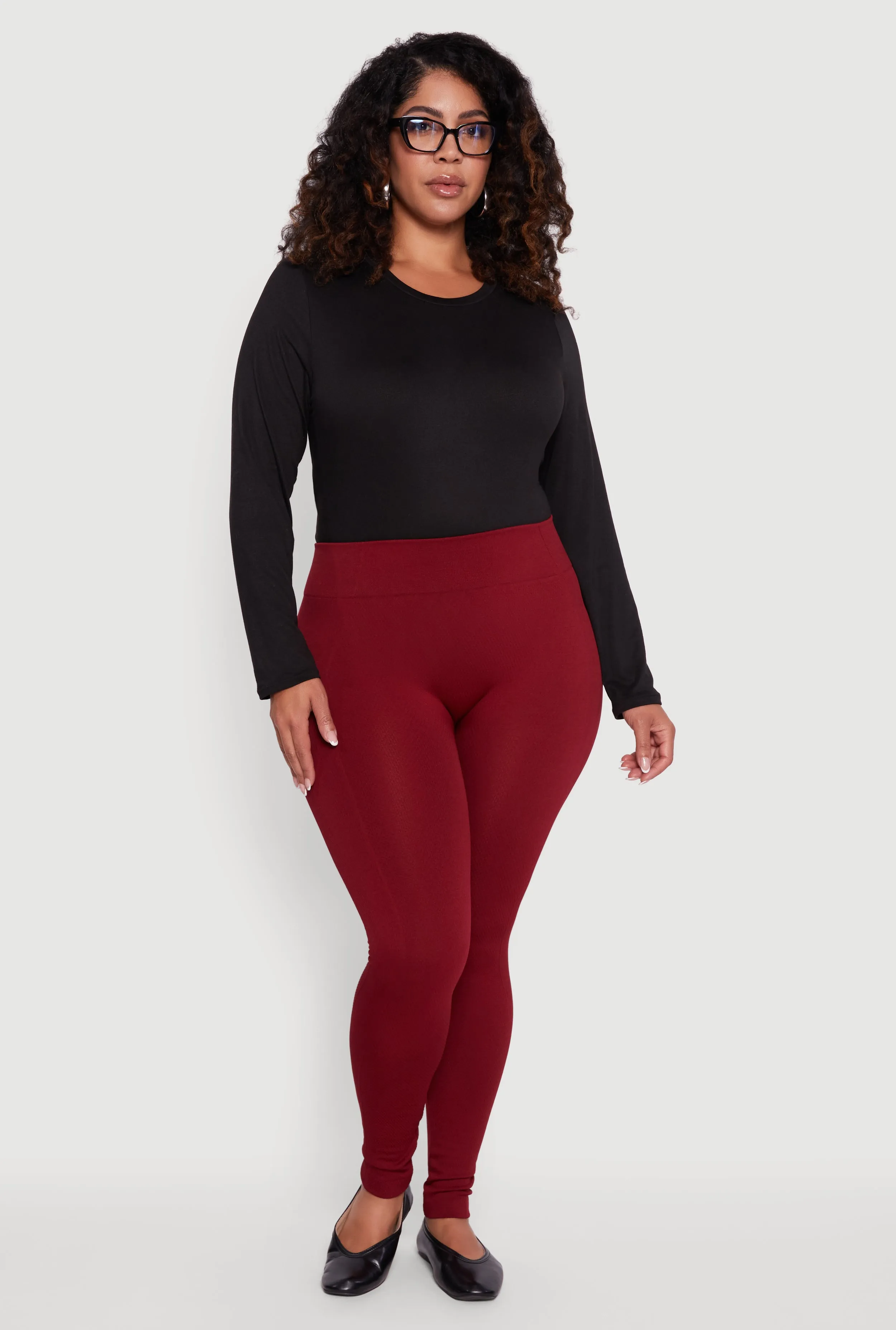 Plus Size Seamless High Waisted Fleece Lined Leggings sold by Rainbow