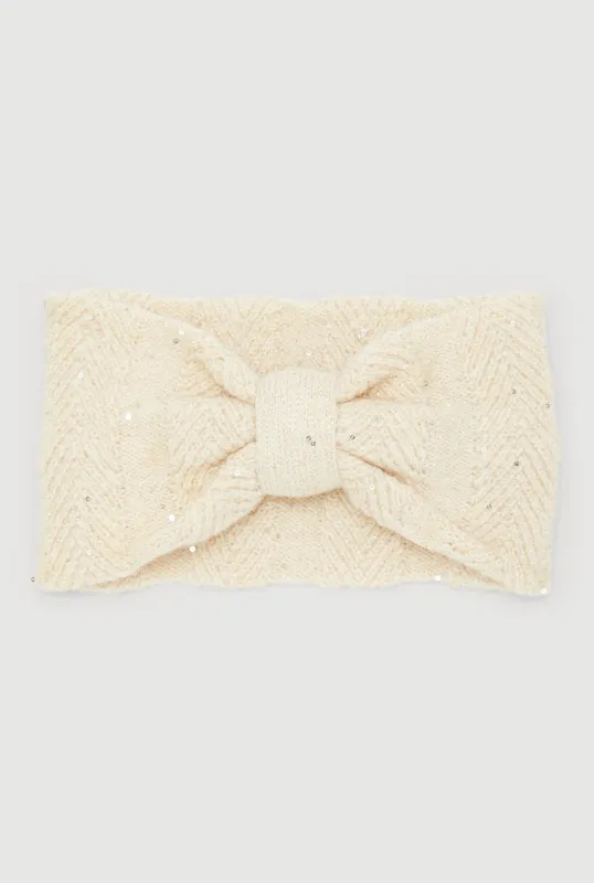 Lurex Sequin Knot Front Head Wrap sold by Rainbow