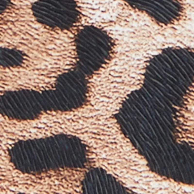 Leopard Print Faux Pearl Chain Toggle Drawstring Bag sold by Rainbow product image thumbnail 4