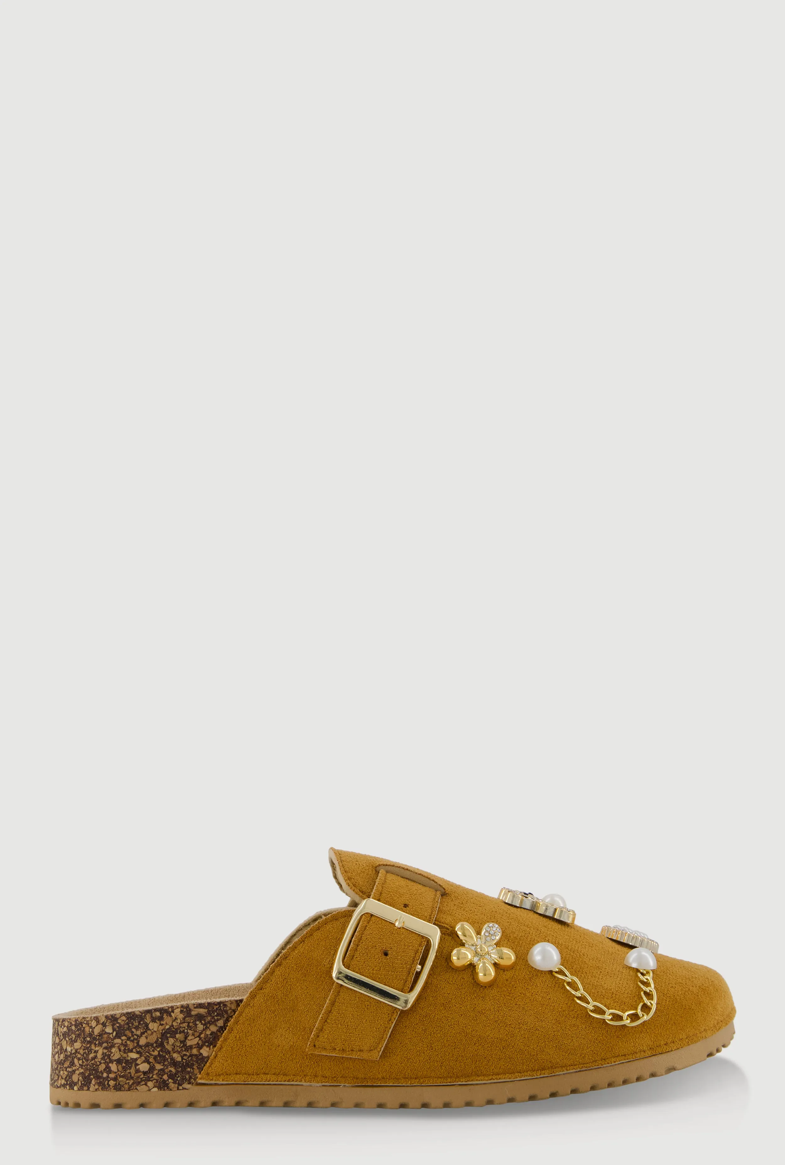 Faux Suede Clogs with Rhinestone and Faux Pearl Charms sold by Rainbow product image thumbnail 2