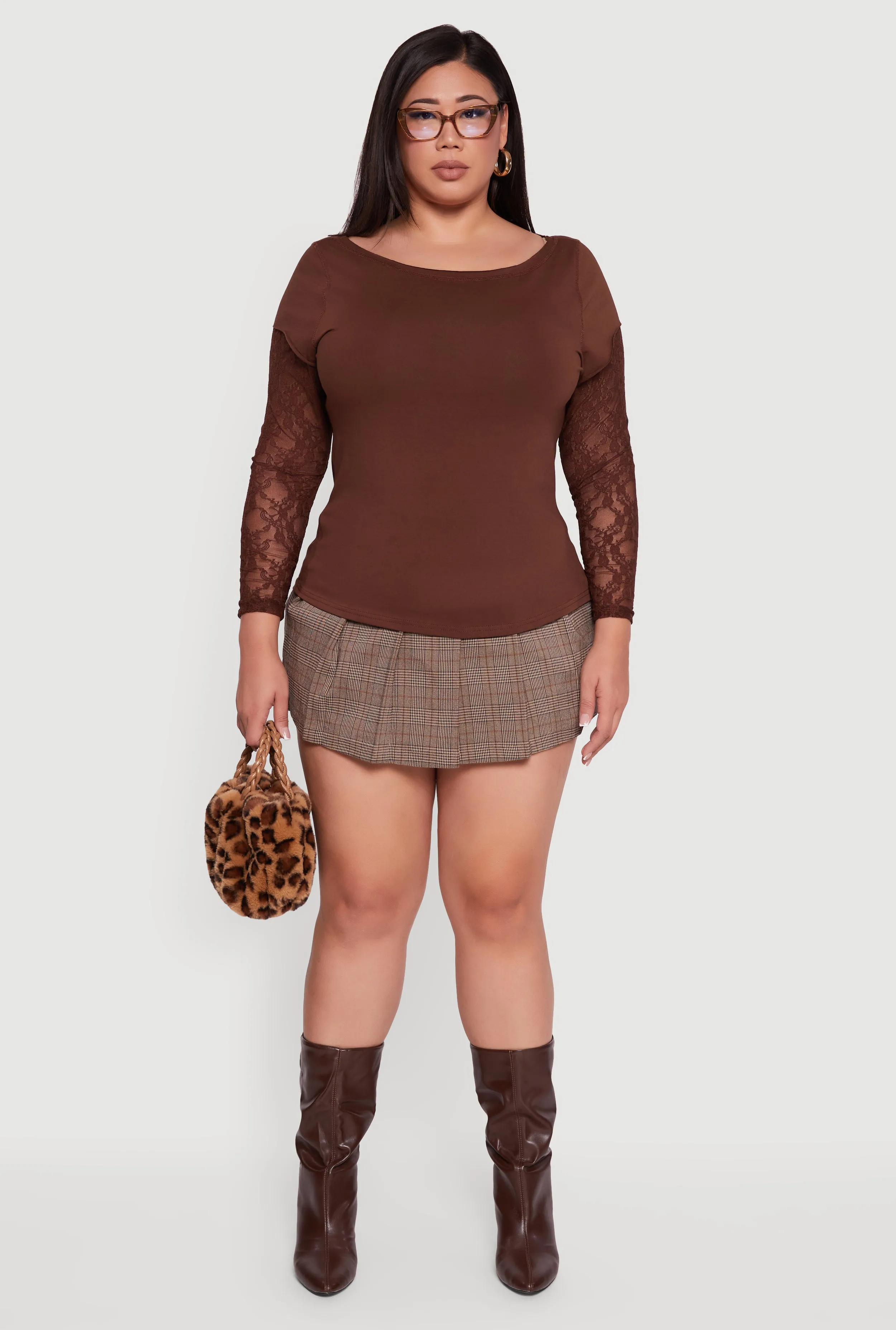 Plus Size Lace Long Sleeve Top sold by Rainbow product image thumbnail 3