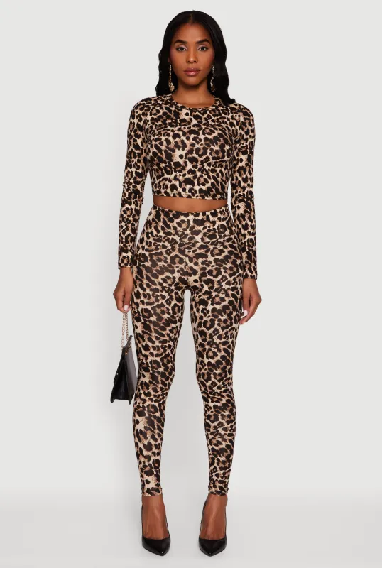 Leopard Print High Waisted Leggings sold by Rainbow