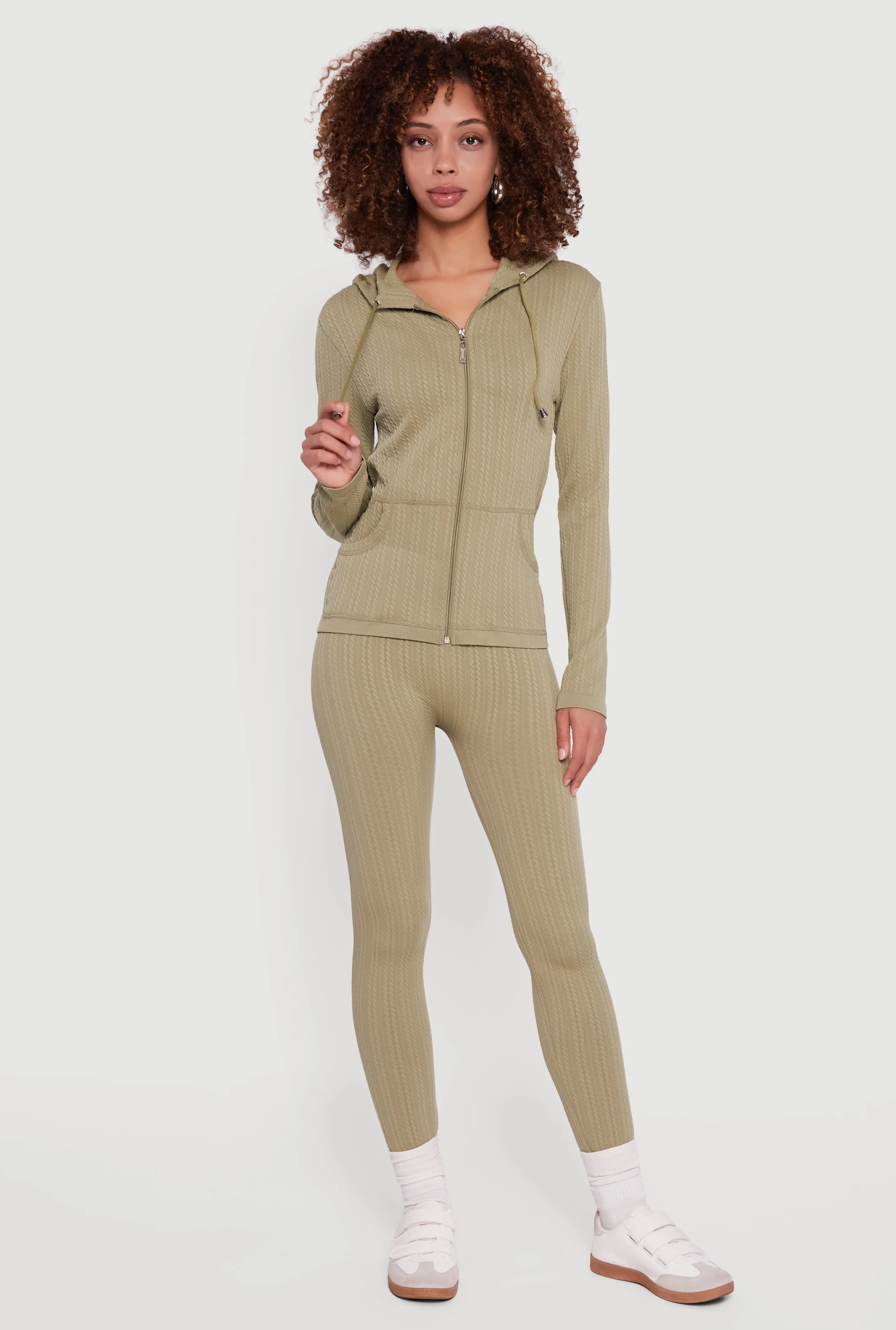 Textured Knit Seamless High Waisted Leggings sold by Rainbow product image thumbnail 5