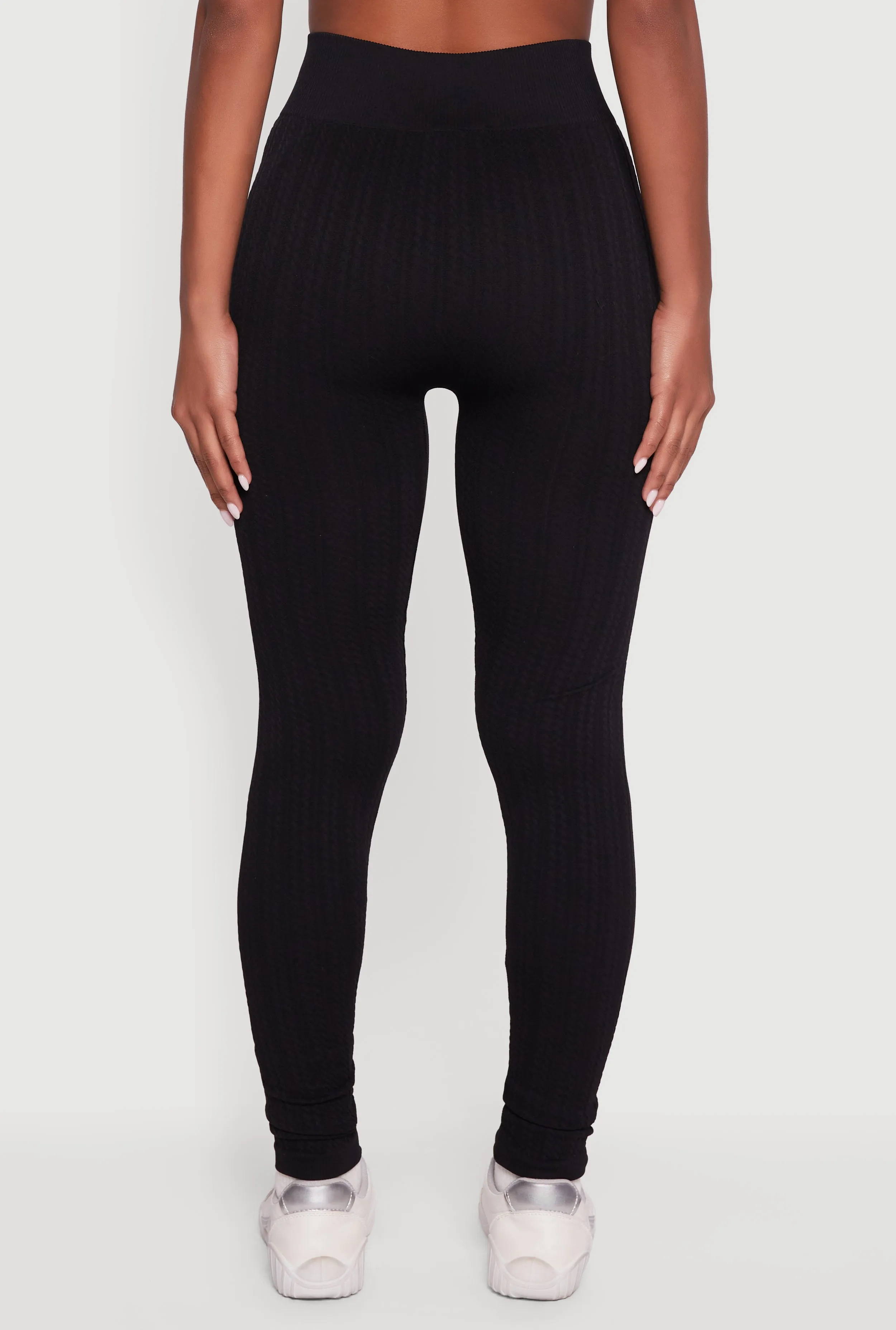 Textured Knit Seamless High Waisted Leggings sold by Rainbow product image thumbnail 5