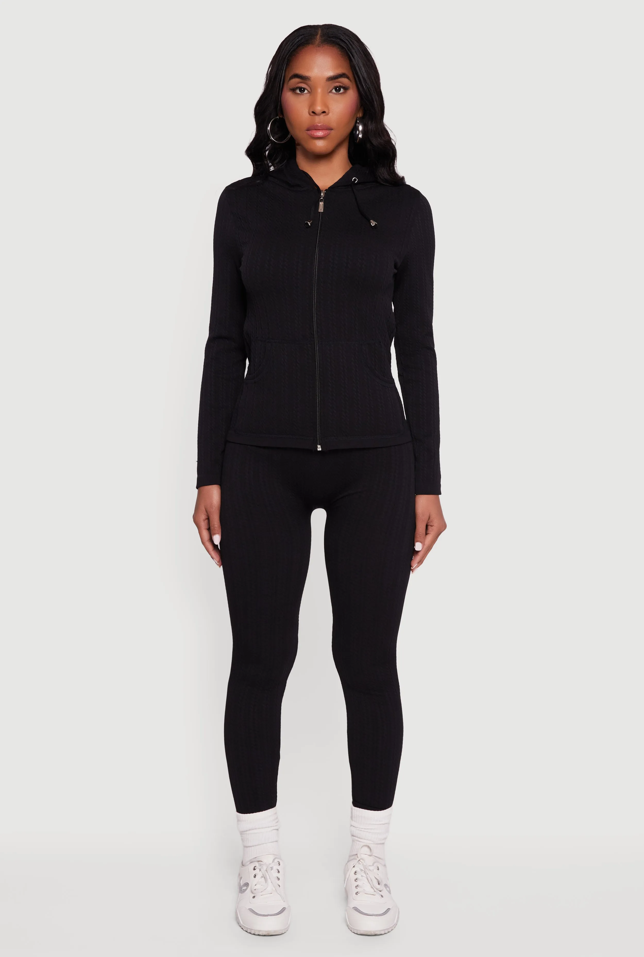 Textured Knit Seamless High Waisted Leggings sold by Rainbow product image thumbnail 2