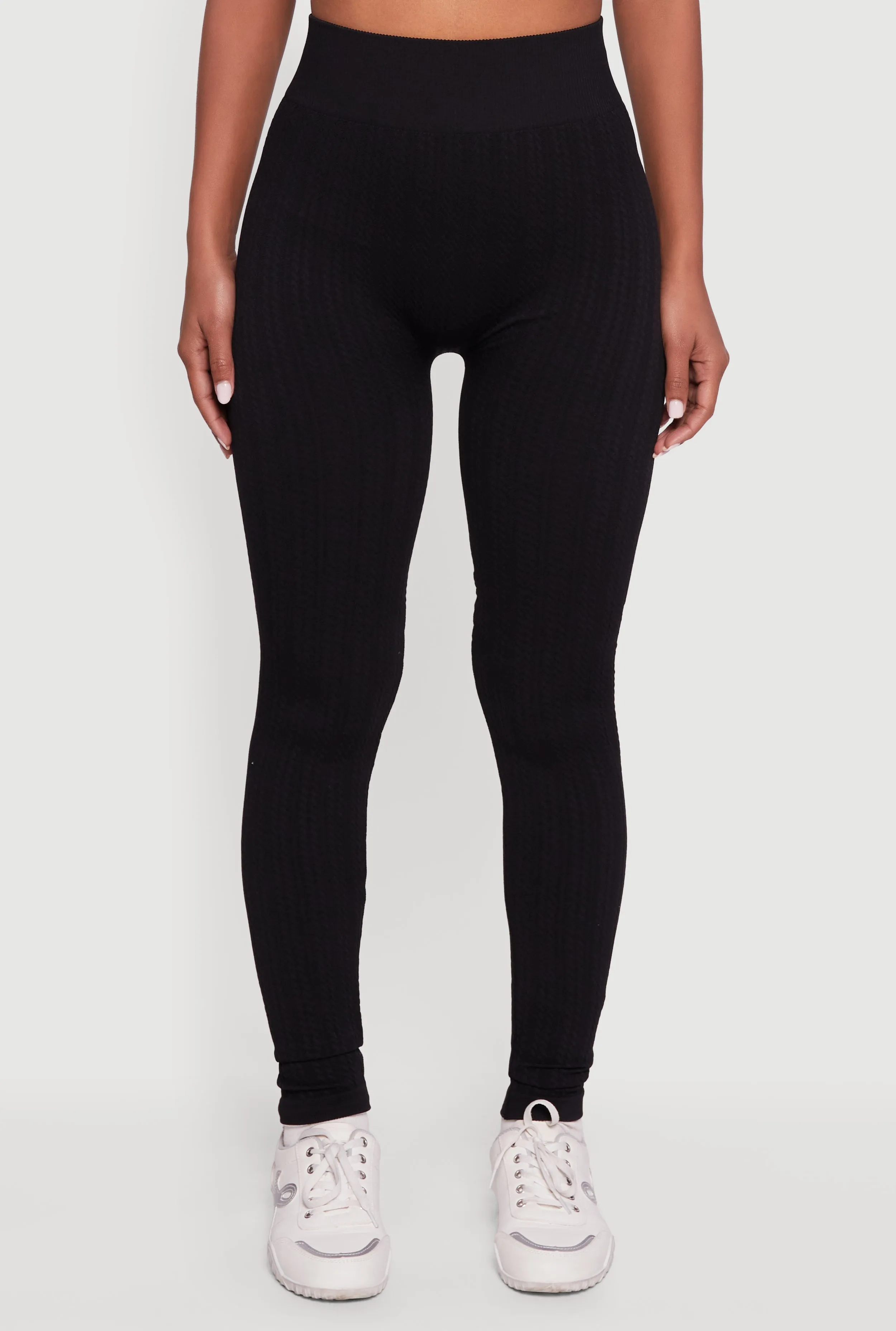 Textured Knit Seamless High Waisted Leggings sold by Rainbow product image thumbnail 3