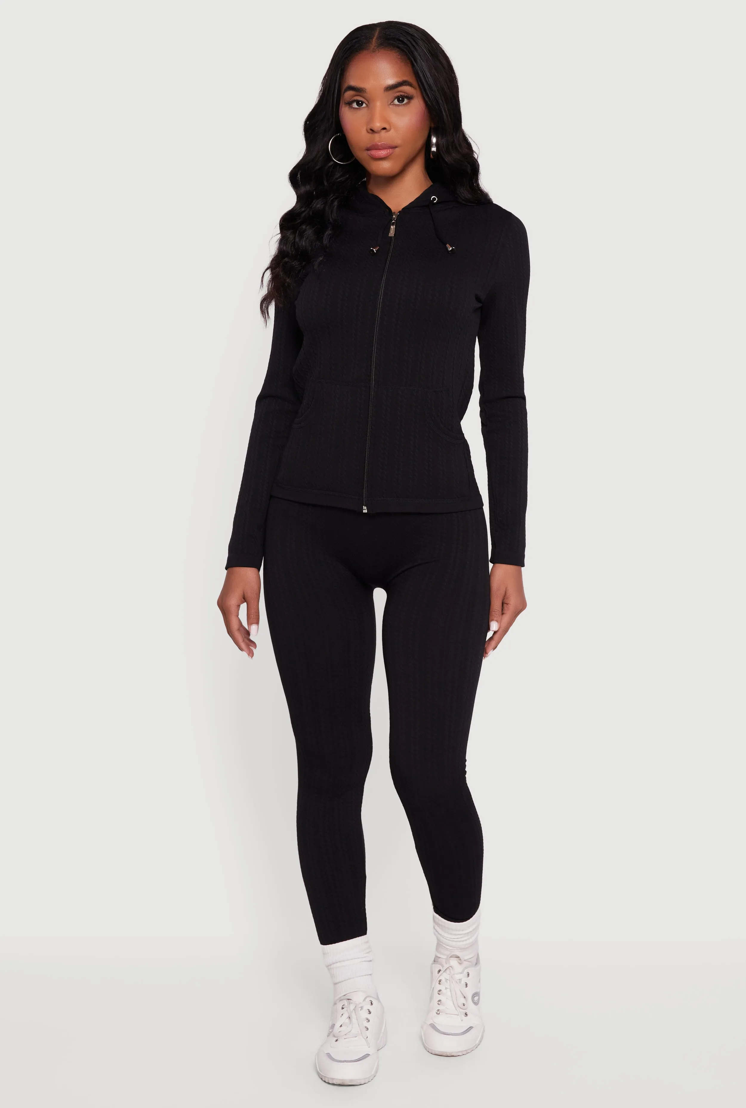 Textured Knit Seamless High Waisted Leggings sold by Rainbow