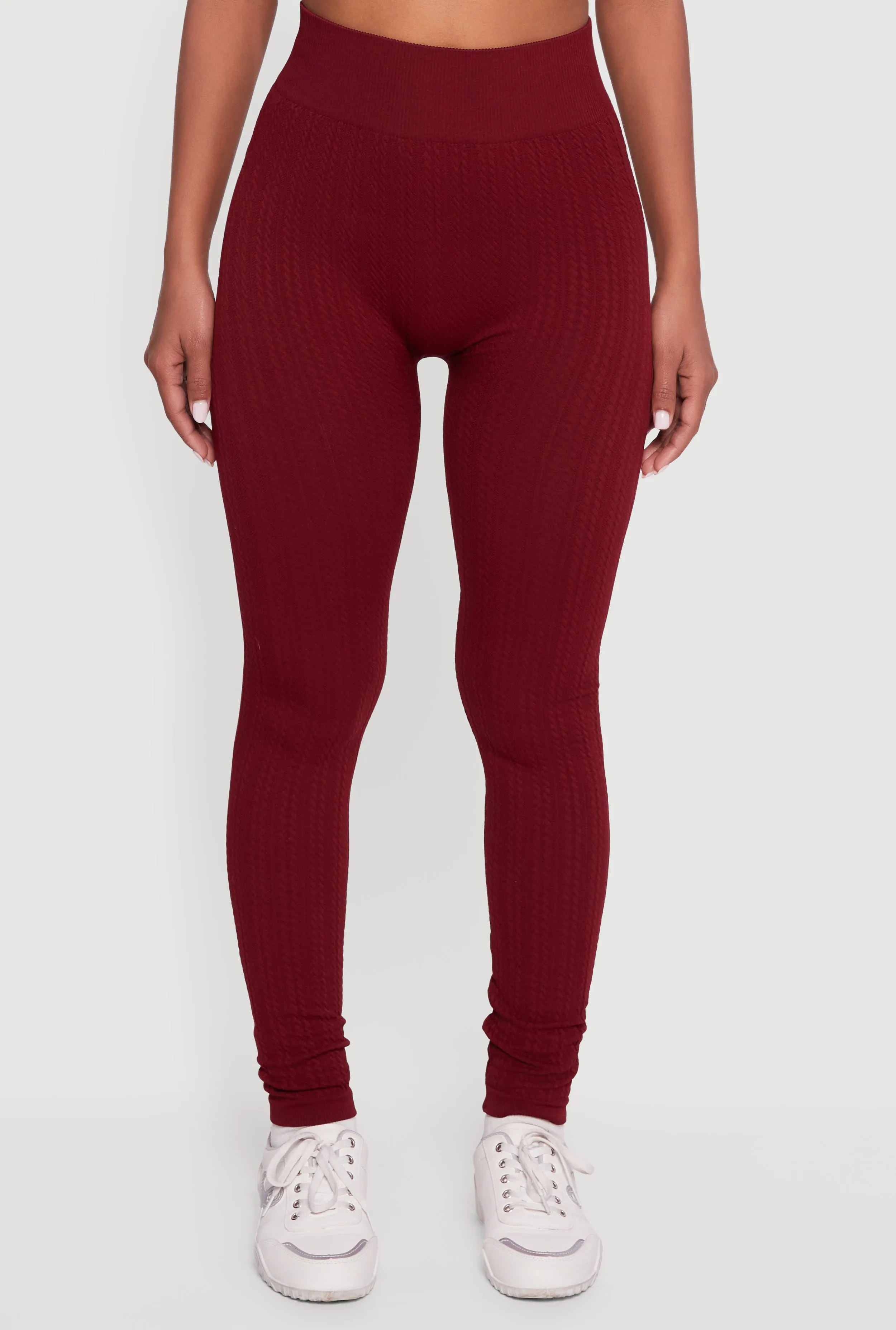 Textured Knit Seamless High Waisted Leggings sold by Rainbow product image thumbnail 3