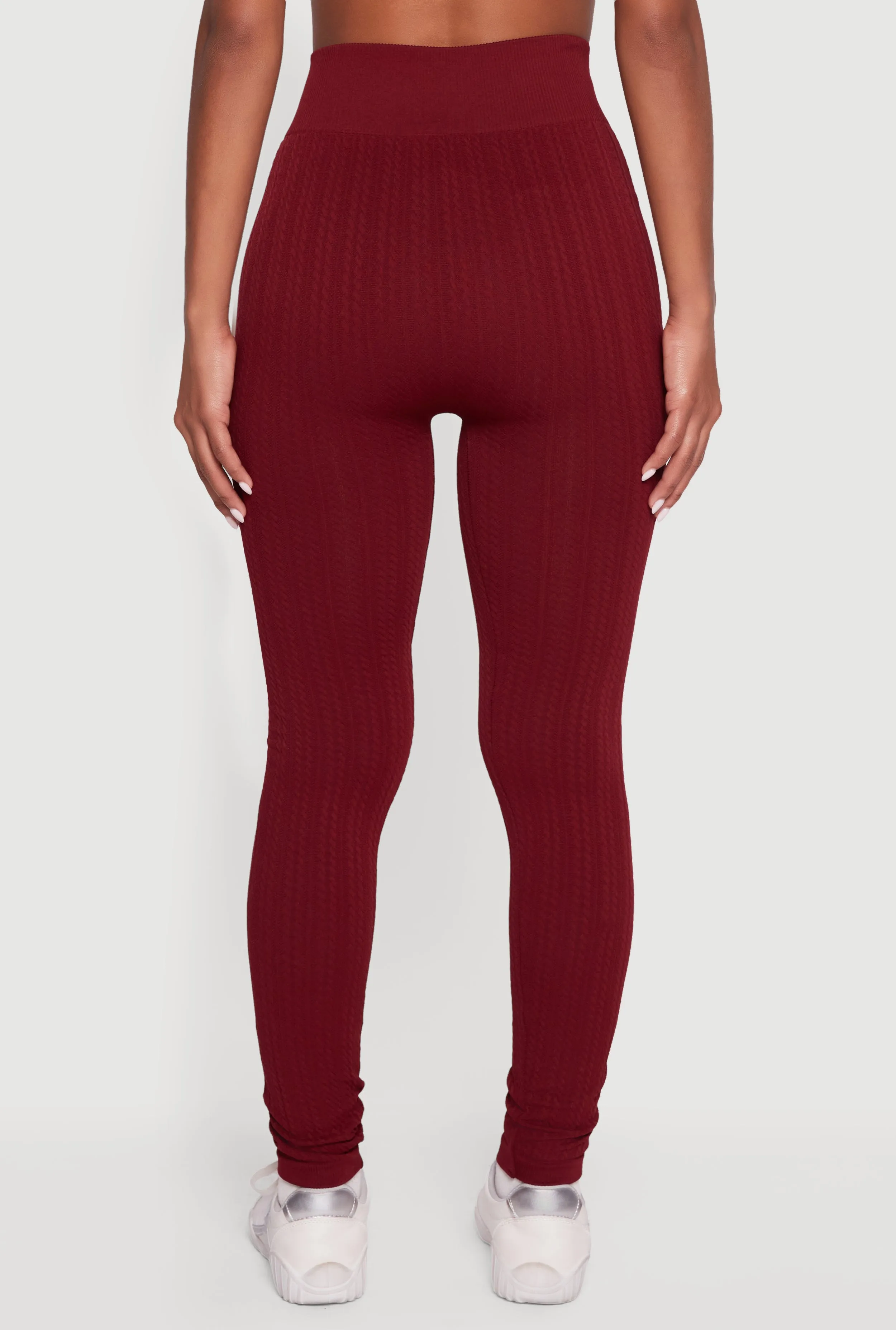 Textured Knit Seamless High Waisted Leggings sold by Rainbow product image thumbnail 5