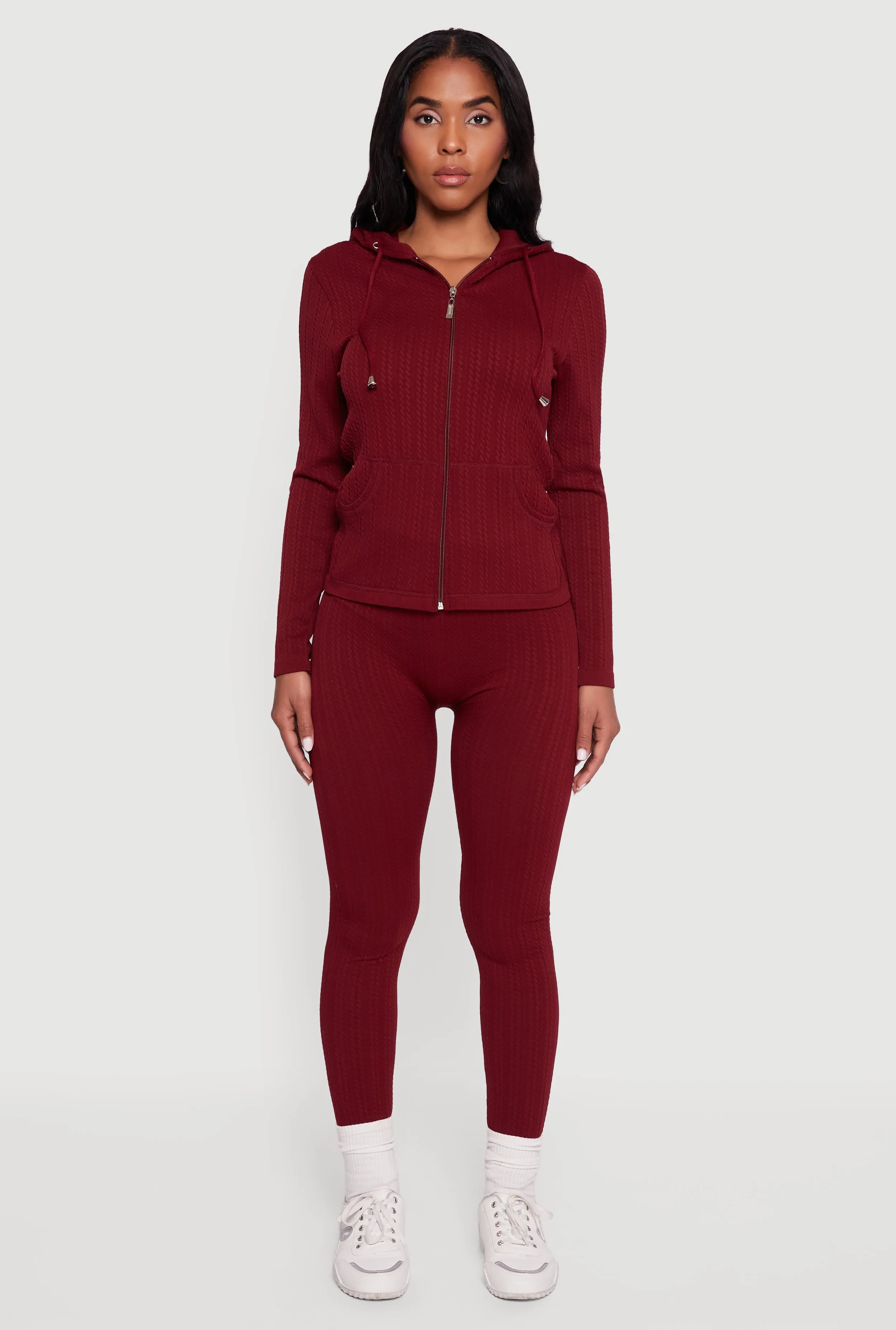 Textured Knit Seamless High Waisted Leggings sold by Rainbow product image thumbnail 2