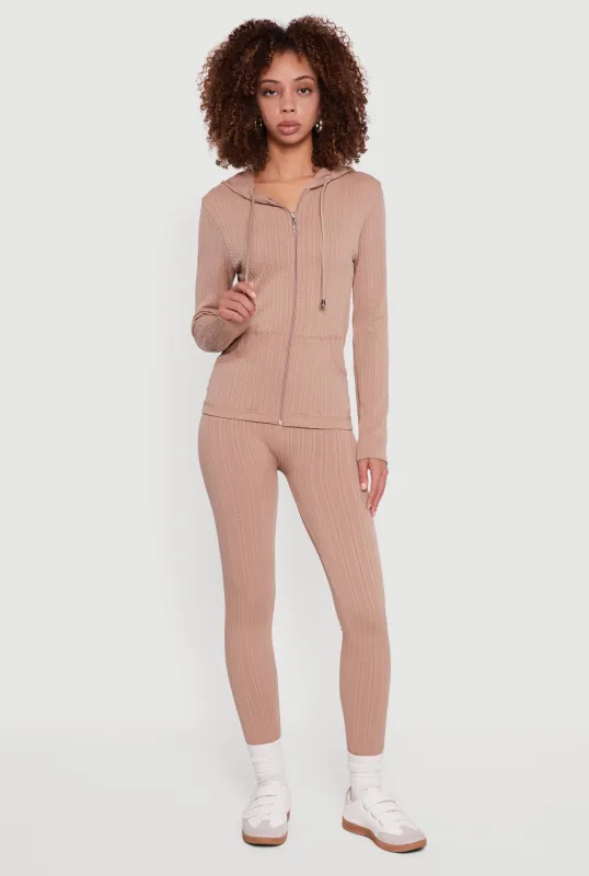 Textured Knit Seamless High Waisted Leggings sold by Rainbow