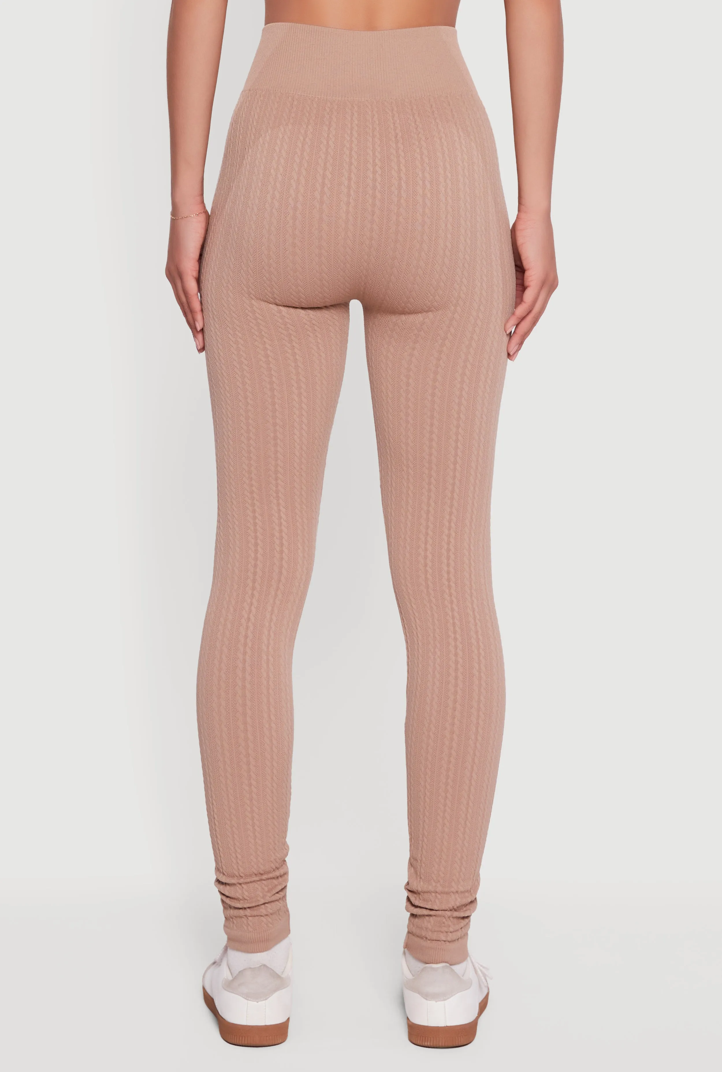 Textured Knit Seamless High Waisted Leggings sold by Rainbow product image thumbnail 5