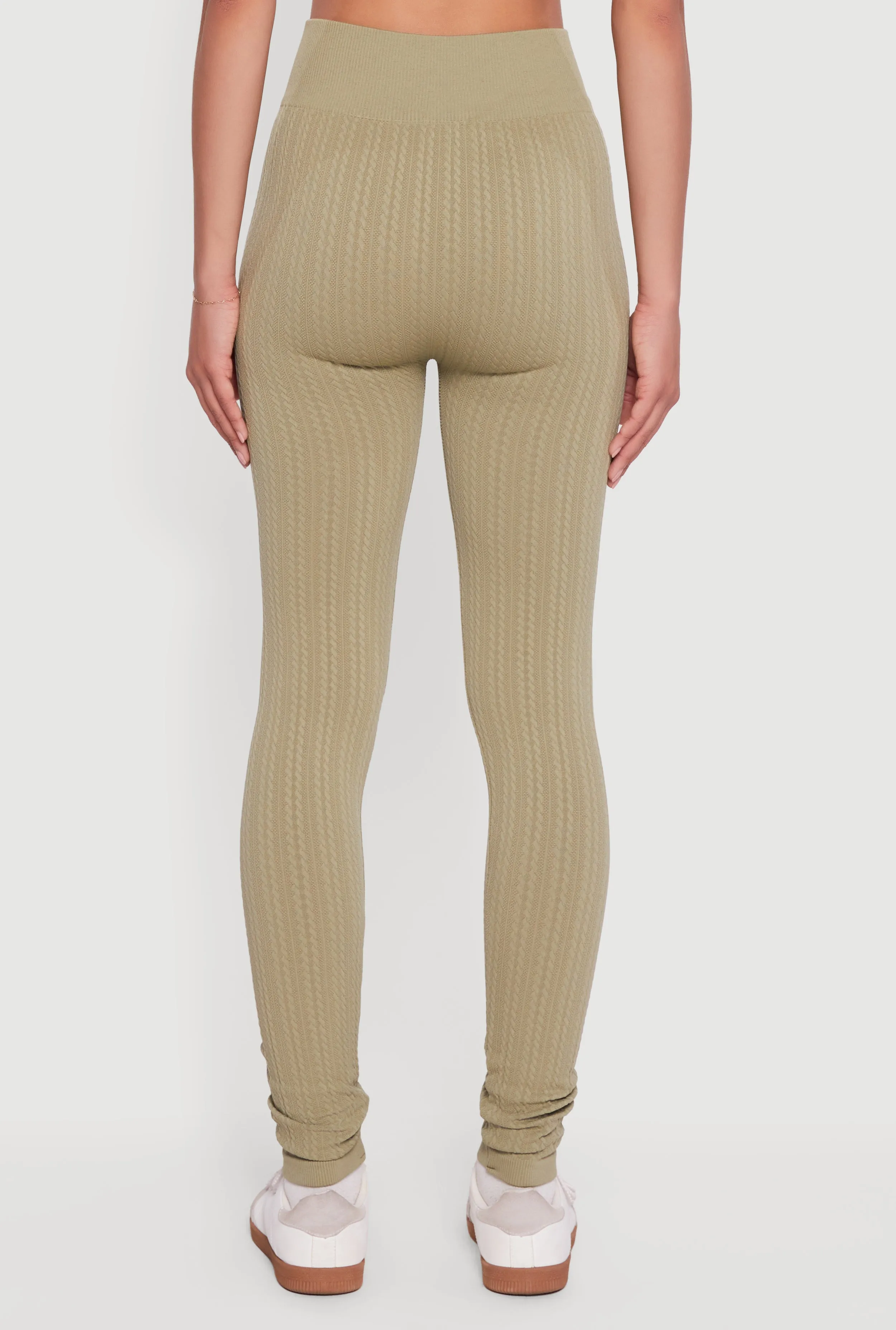 Textured Knit Seamless High Waisted Leggings sold by Rainbow product image thumbnail 5