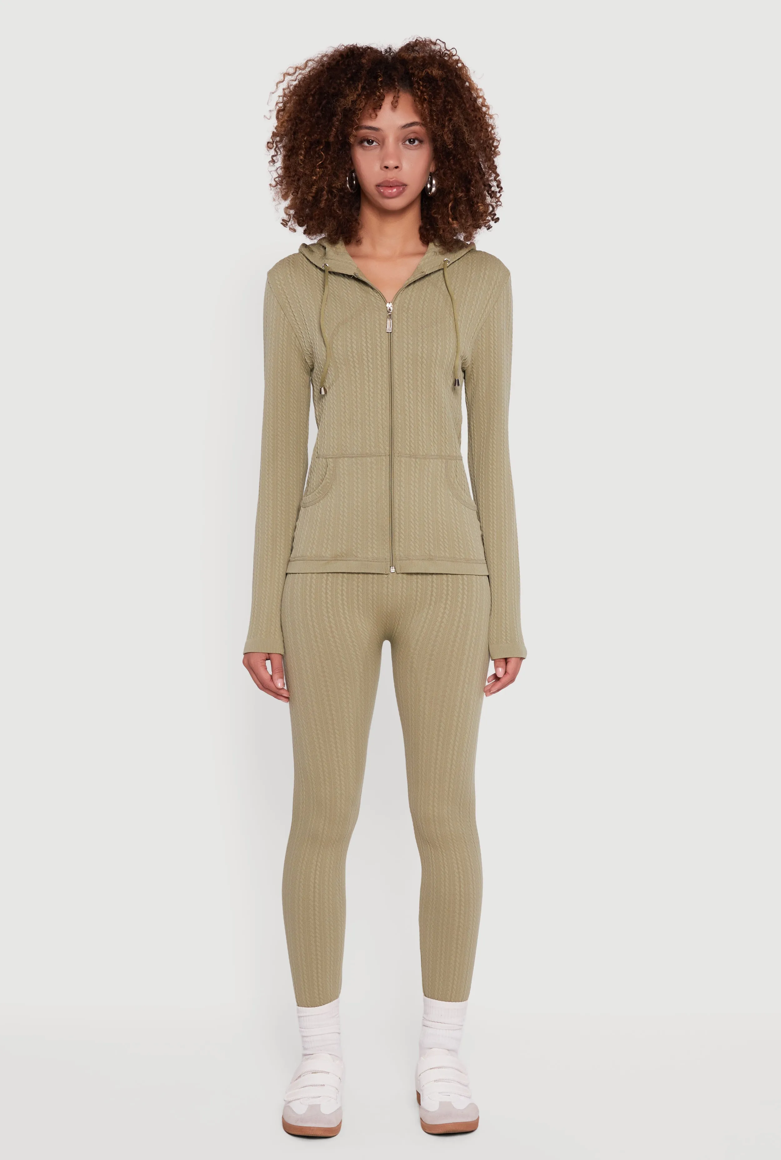 Textured Knit Seamless High Waisted Leggings sold by Rainbow product image thumbnail 2