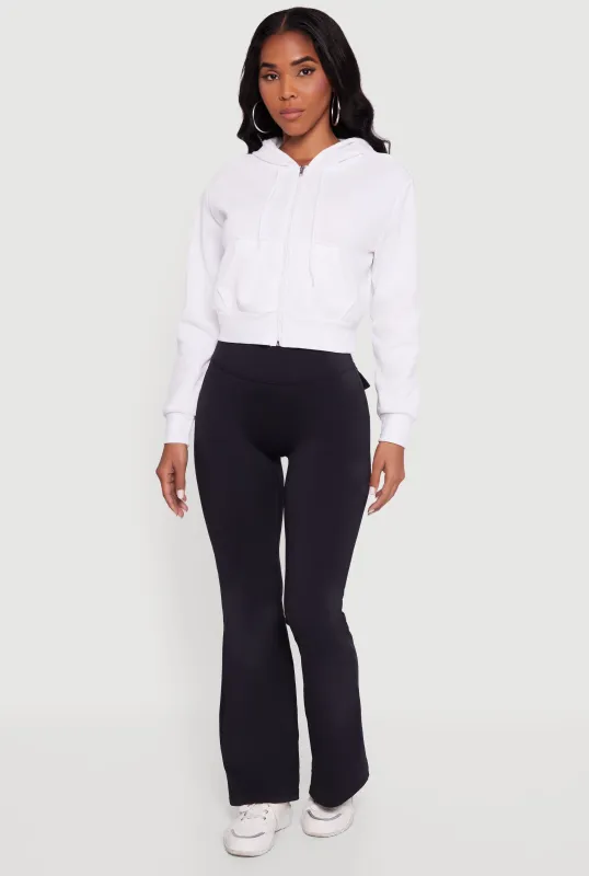 High Waisted Boot Cut Yoga Pants with Tabbed Flap Pockets sold by Rainbow