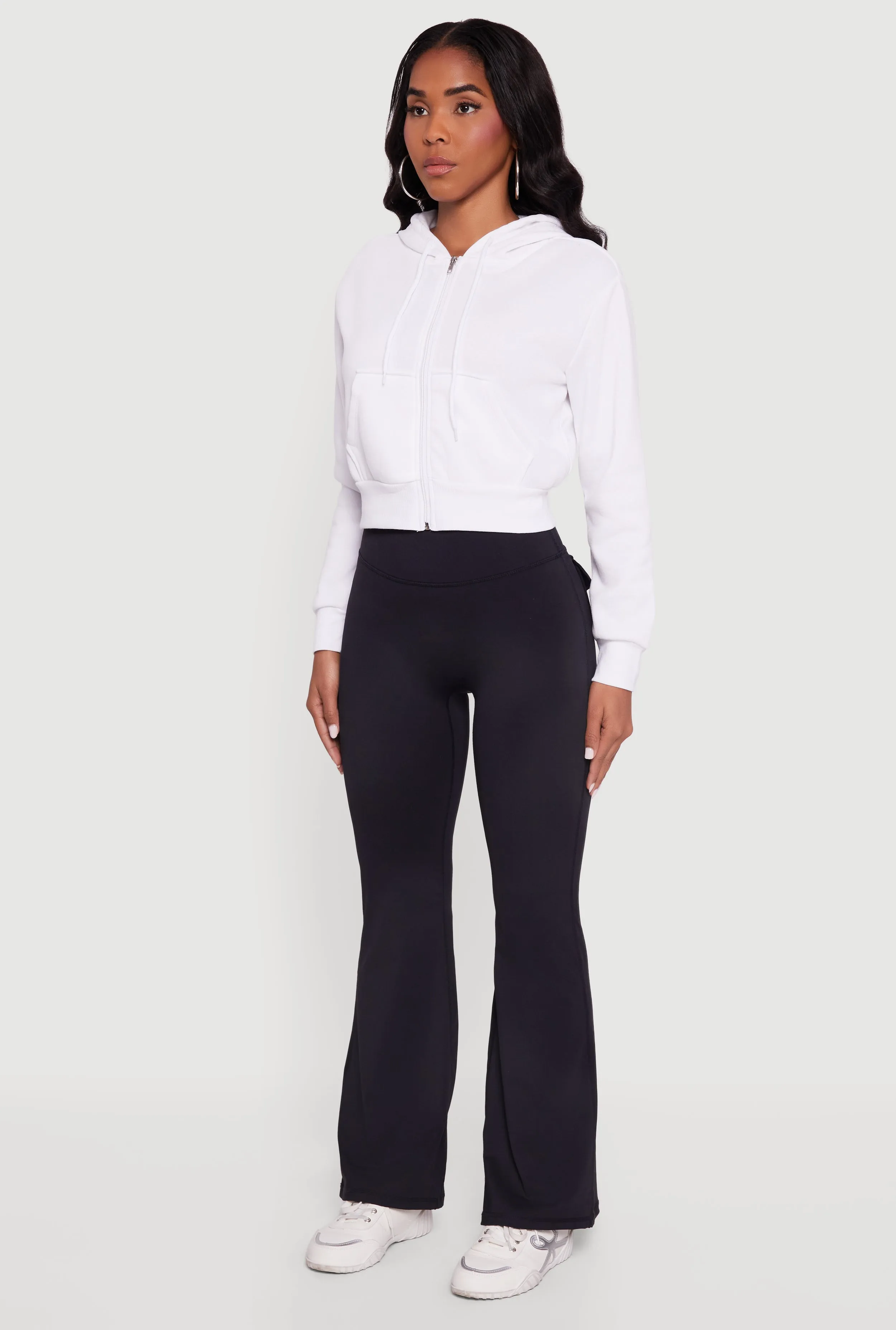 High Waisted Boot Cut Yoga Pants with Tabbed Flap Pockets sold by Rainbow product image thumbnail 3
