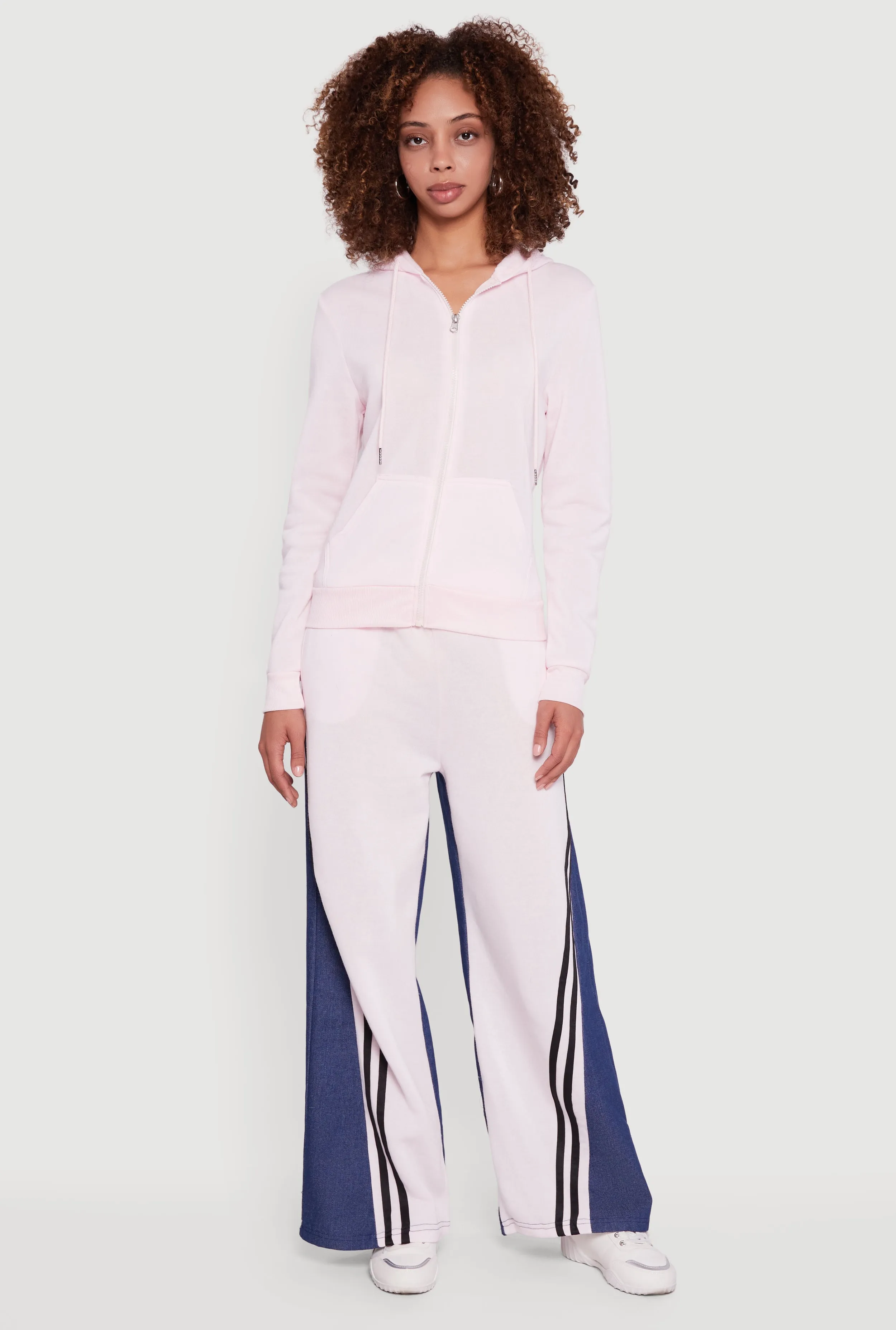 Zip Front Drawstring Hoodie sold by Rainbow product image thumbnail 2