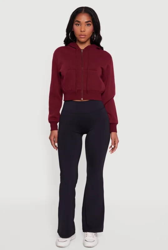 Cropped Zip Front Hoodie sold by Rainbow