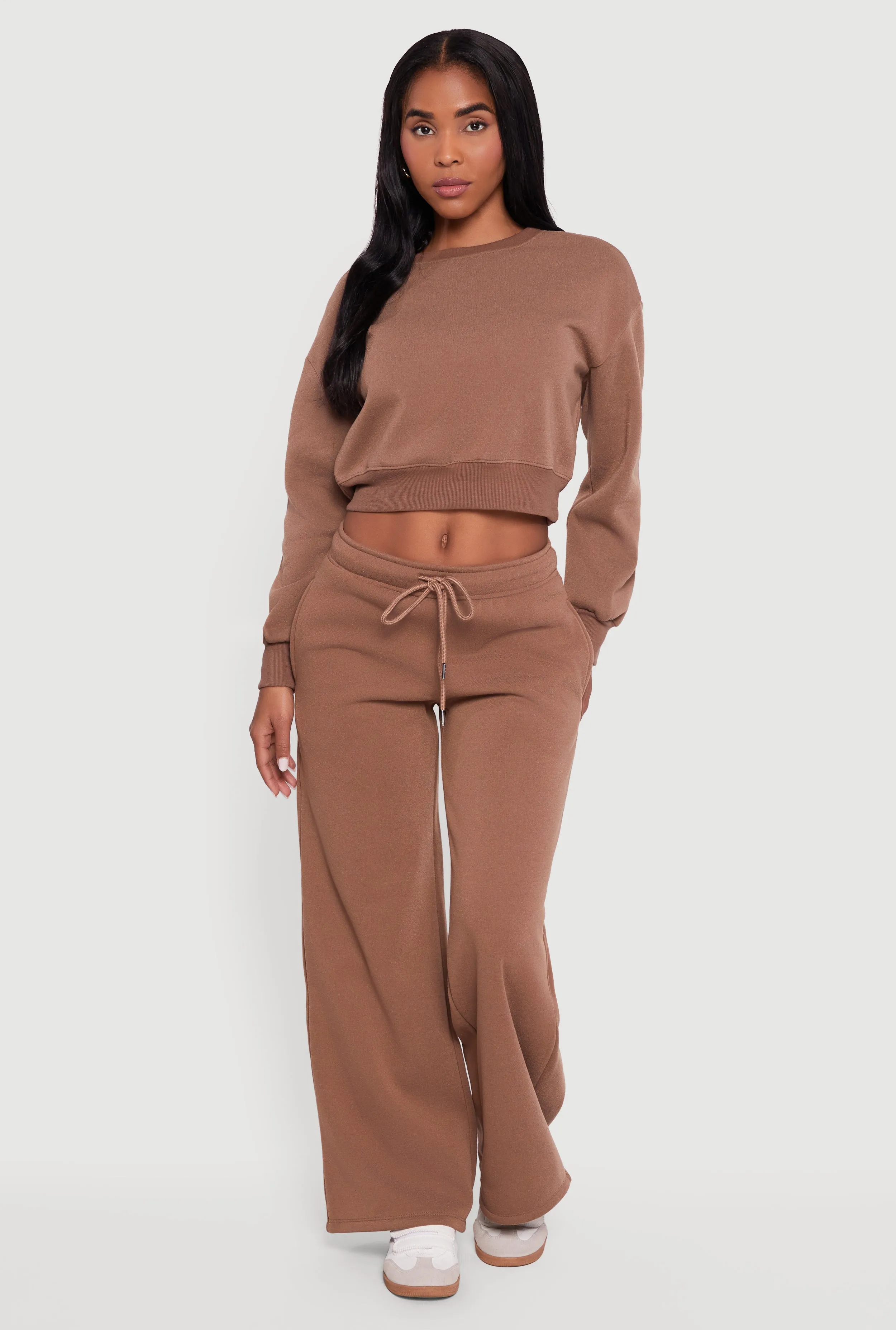 Crew Neck Cropped Pullover Sweatshirt sold by Rainbow