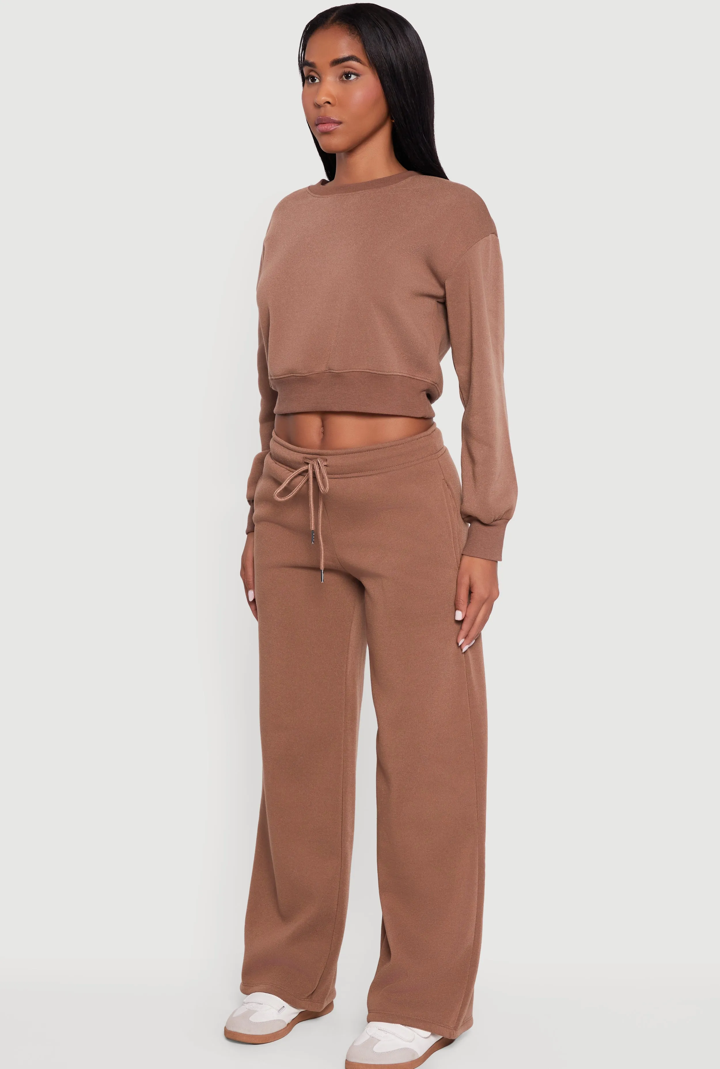 Crew Neck Cropped Pullover Sweatshirt sold by Rainbow product image thumbnail 5