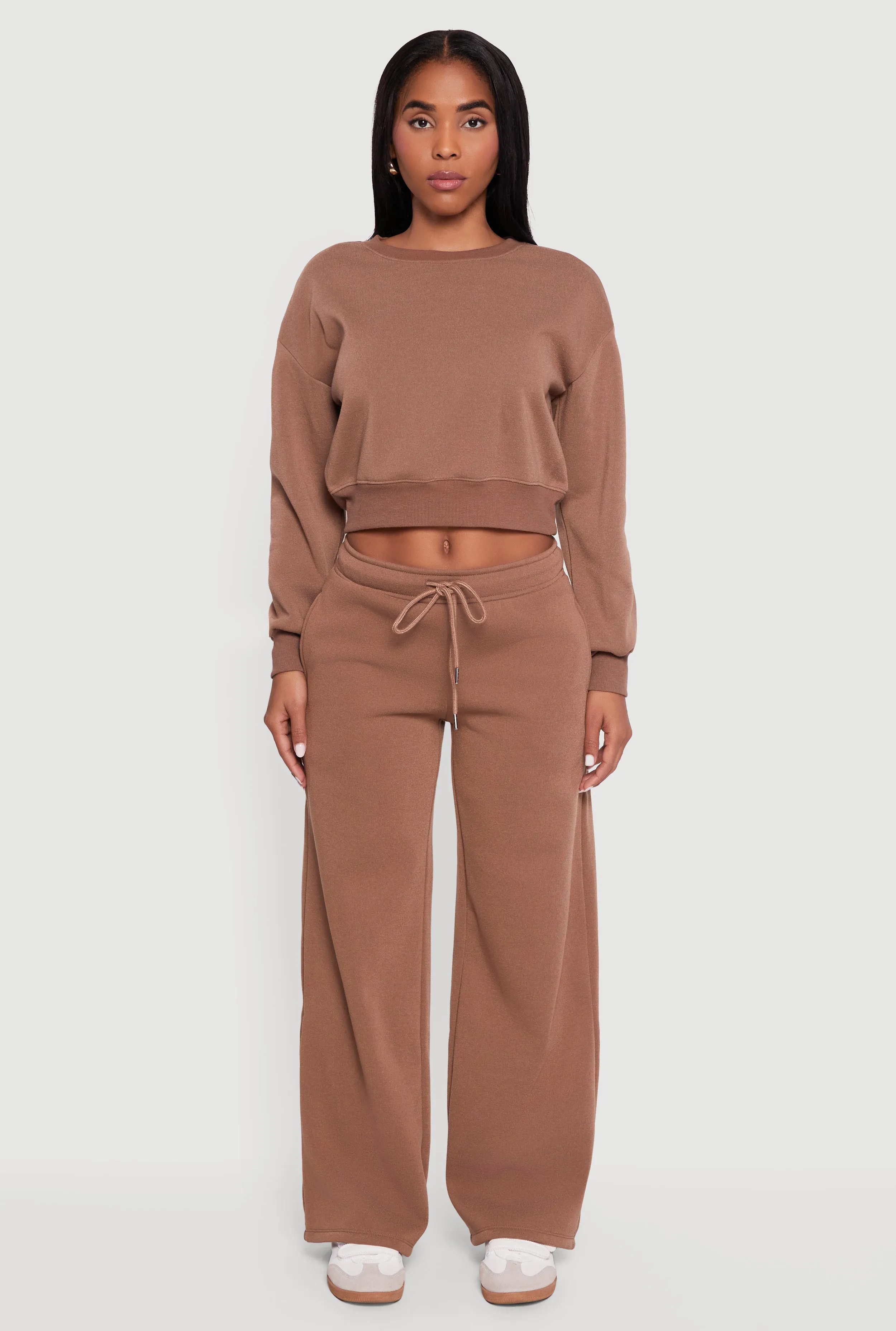 Crew Neck Cropped Pullover Sweatshirt sold by Rainbow product image thumbnail 3