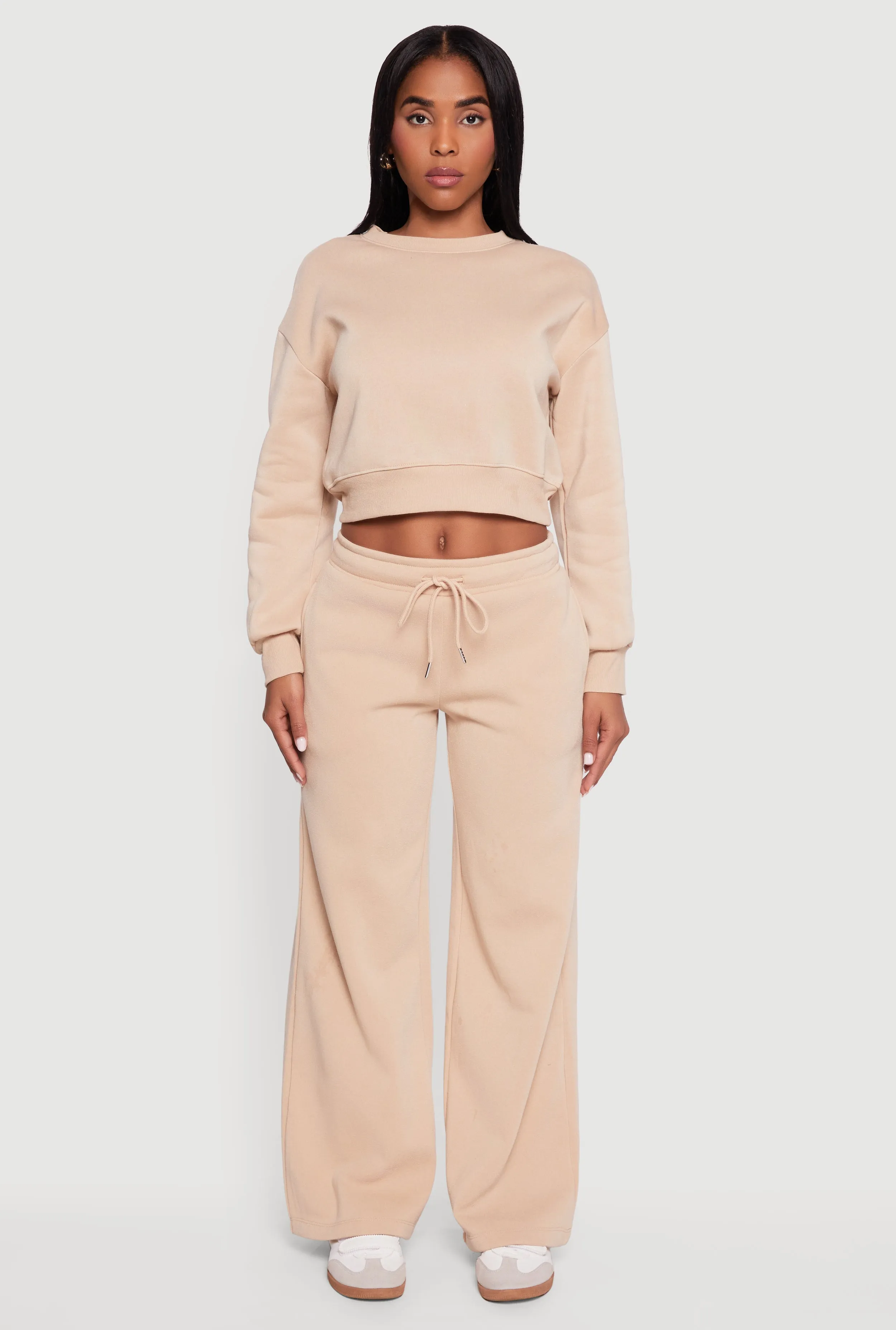 Crew Neck Cropped Pullover Sweatshirt sold by Rainbow product image thumbnail 3