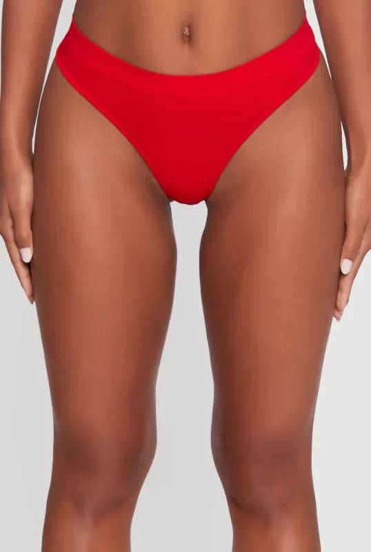 Solid Seamless Thong Underwear sold by Rainbow