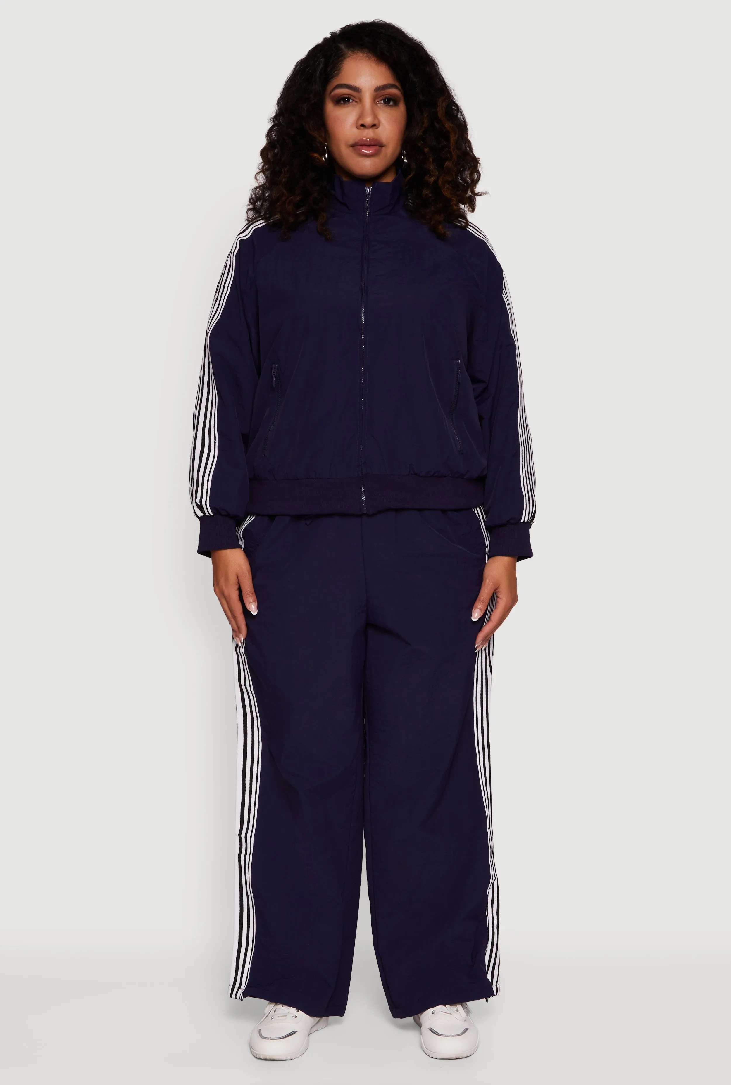 Plus Size Side Striped Nylon Track Pants sold by Rainbow product image thumbnail 3