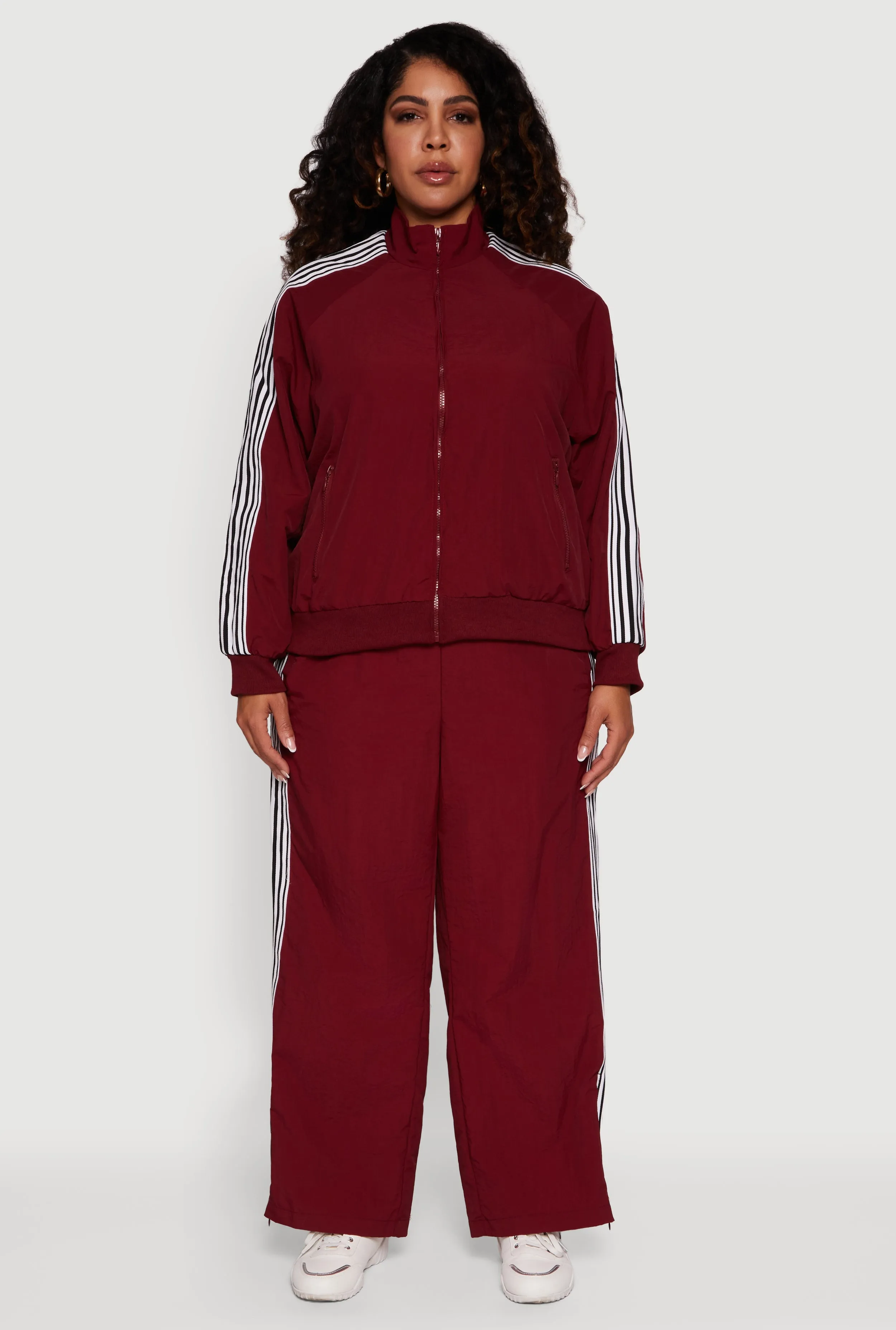 Plus Size Side Striped Nylon Track Pants sold by Rainbow product image thumbnail 4